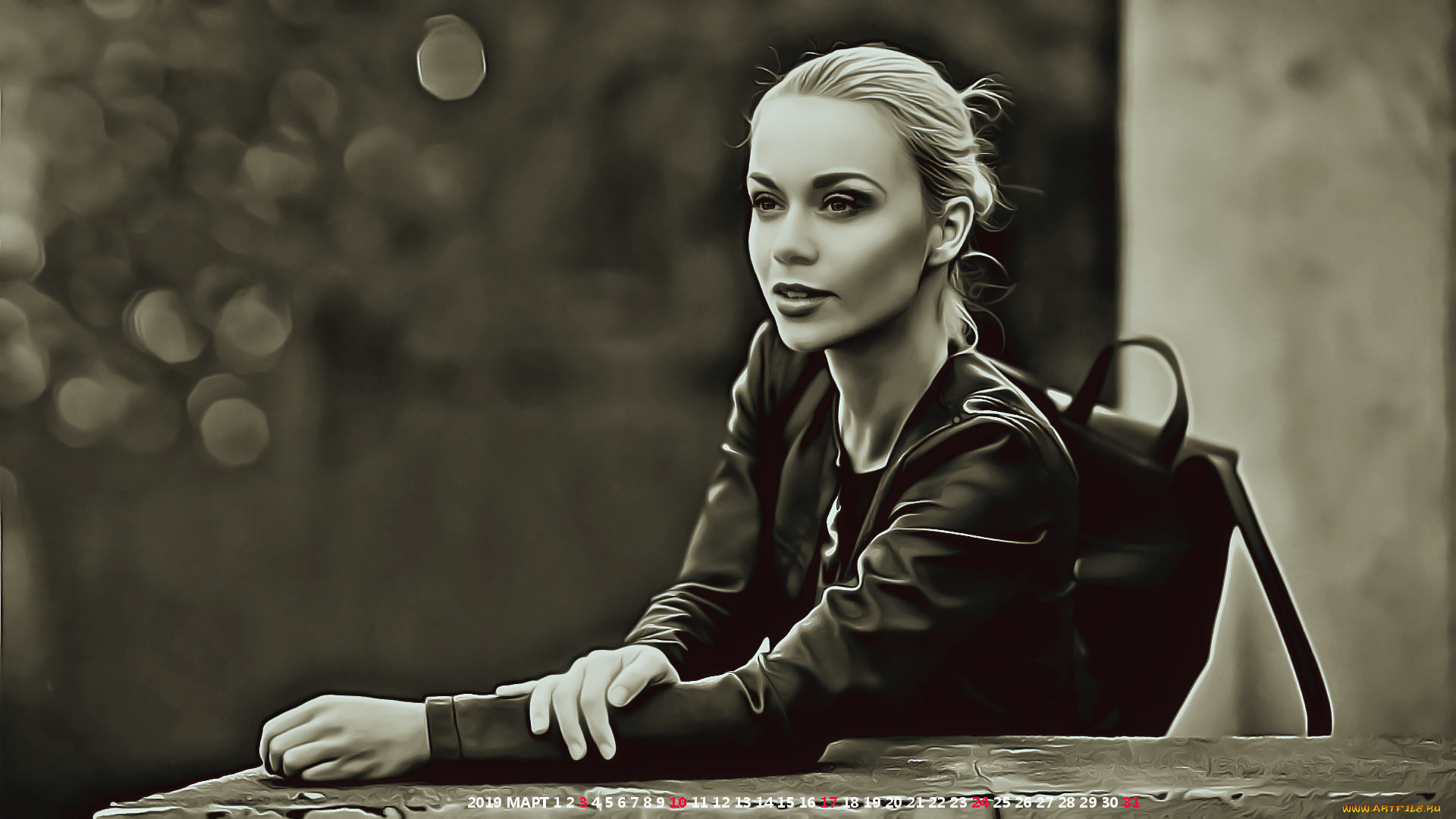 календари, компьютерный, дизайн, рюкзак, девушка