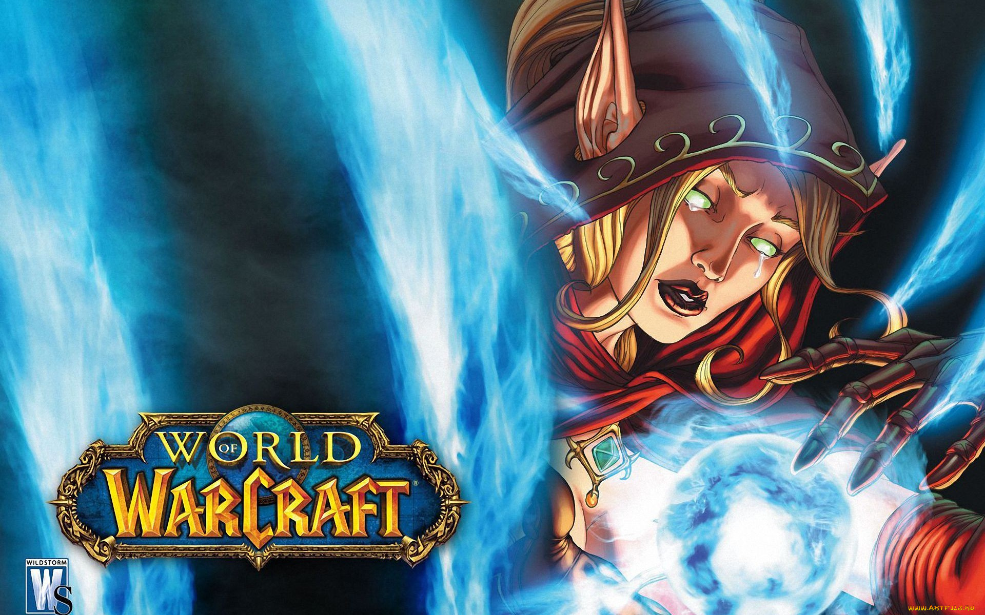 видео, игры, world, of, warcraft, магия, капюшон, эльф, девушка