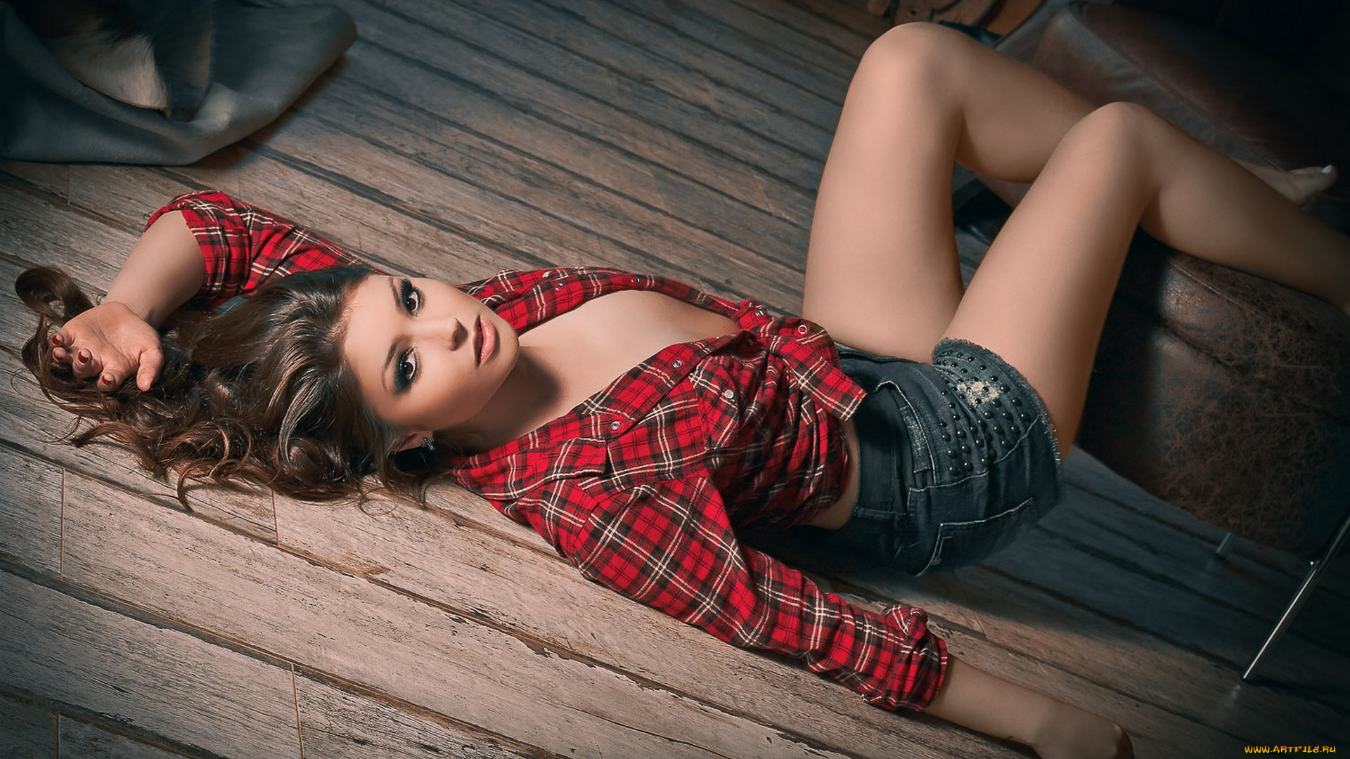 девушки, -, брюнетки, , шатенки, шатенка, рубашка, шорты, пол