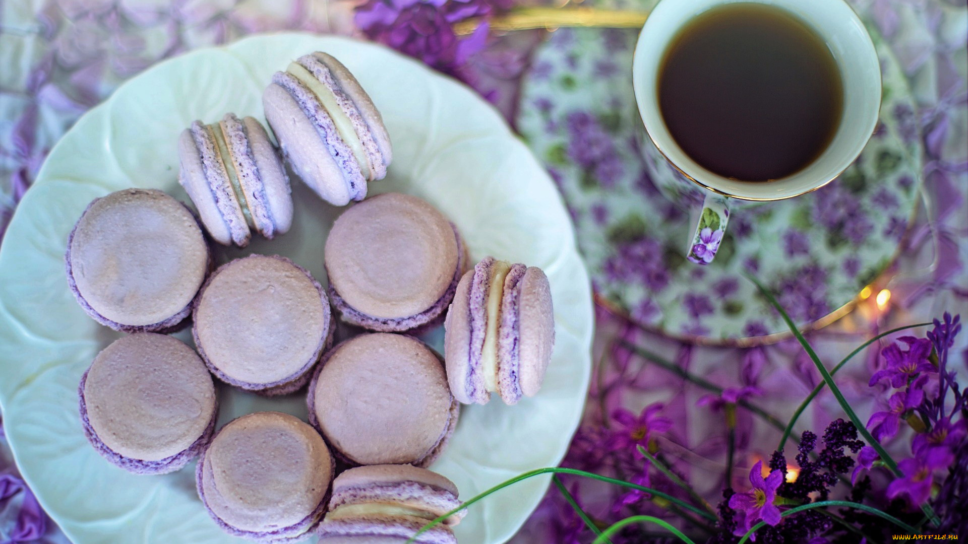 еда, макаруны, лакомство, печенье