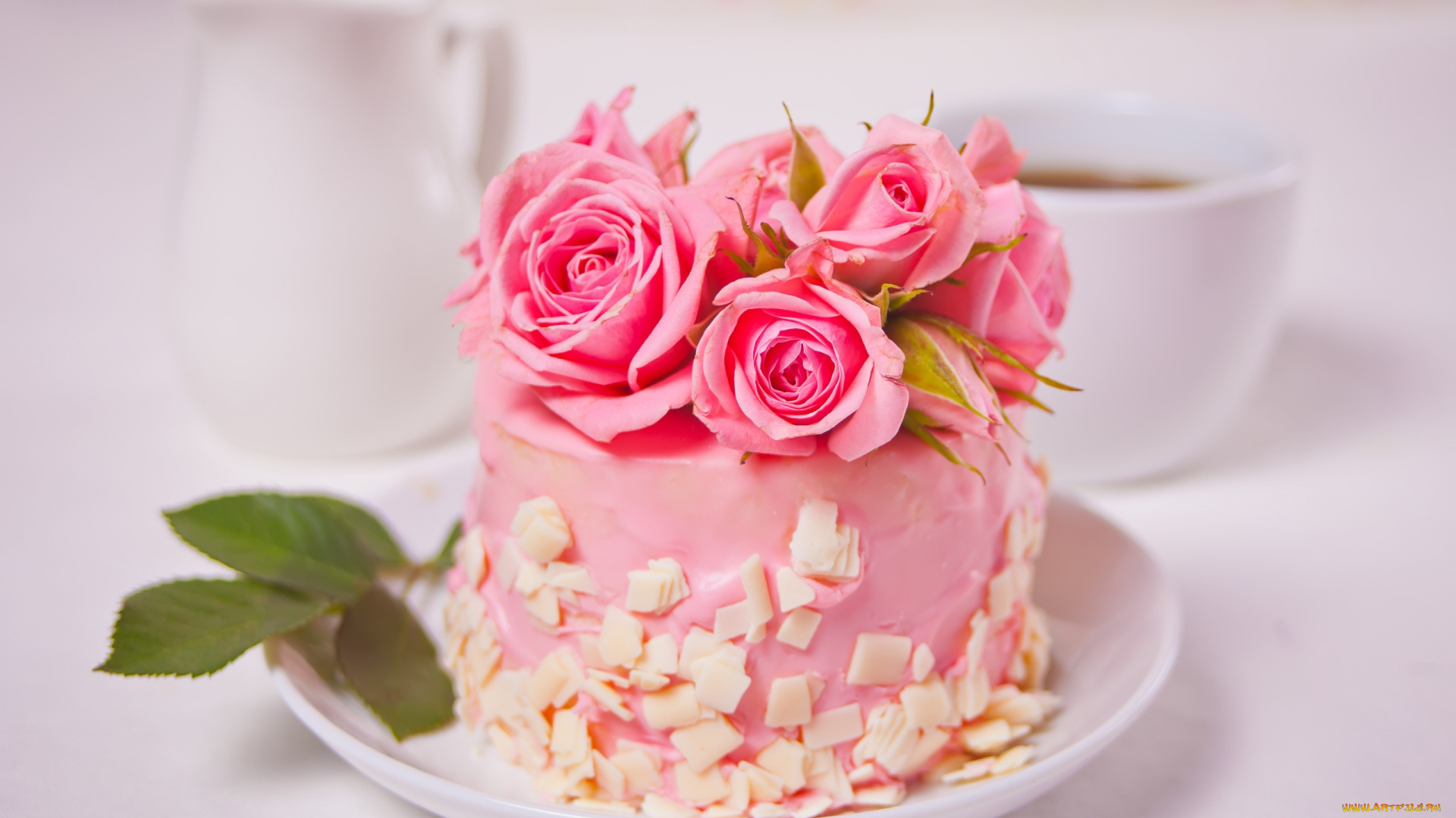 еда, торты, торт, розы
