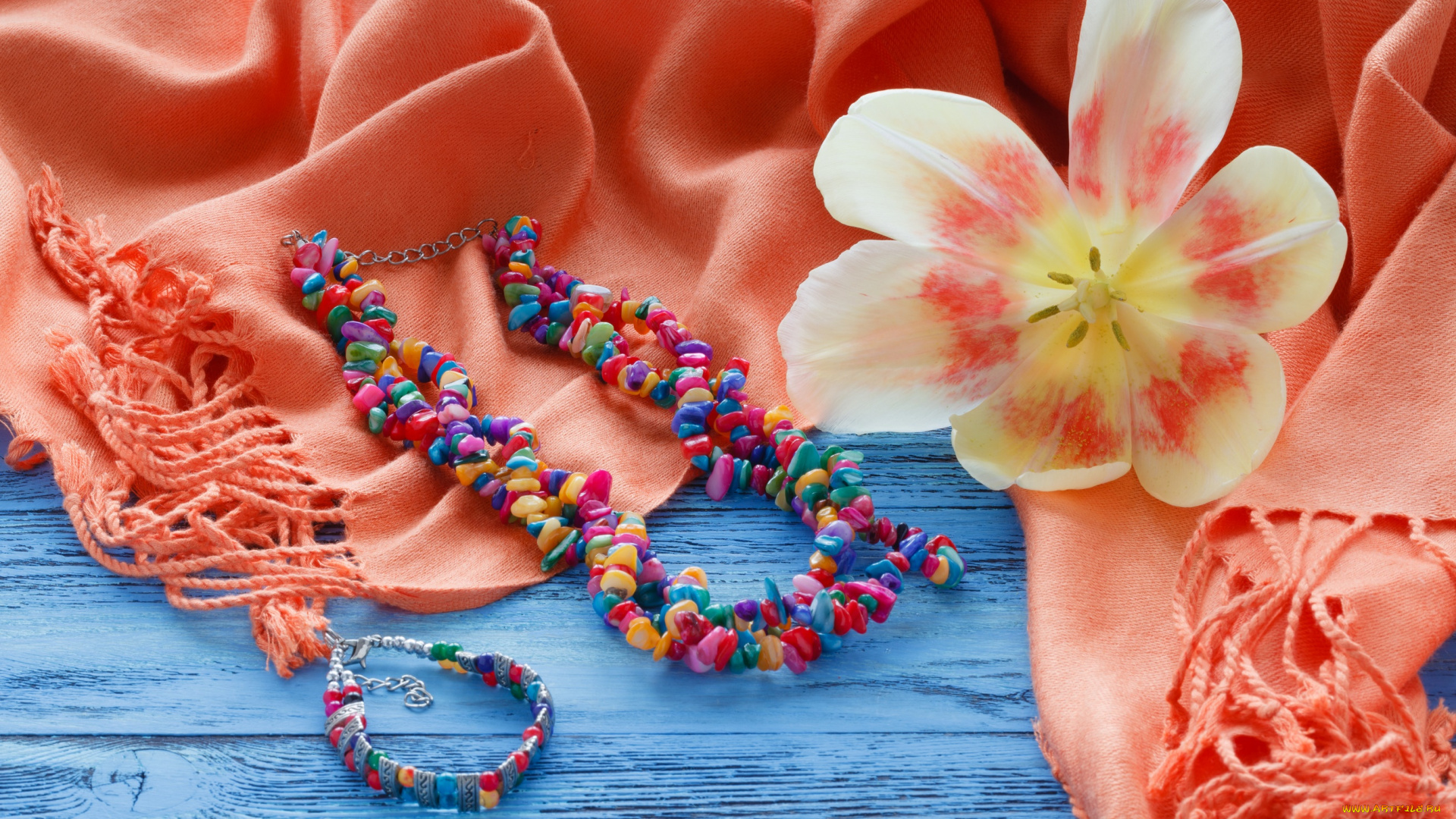 разное, украшения, , аксессуары, , веера, украшение, бусы, цветок, тюльпан