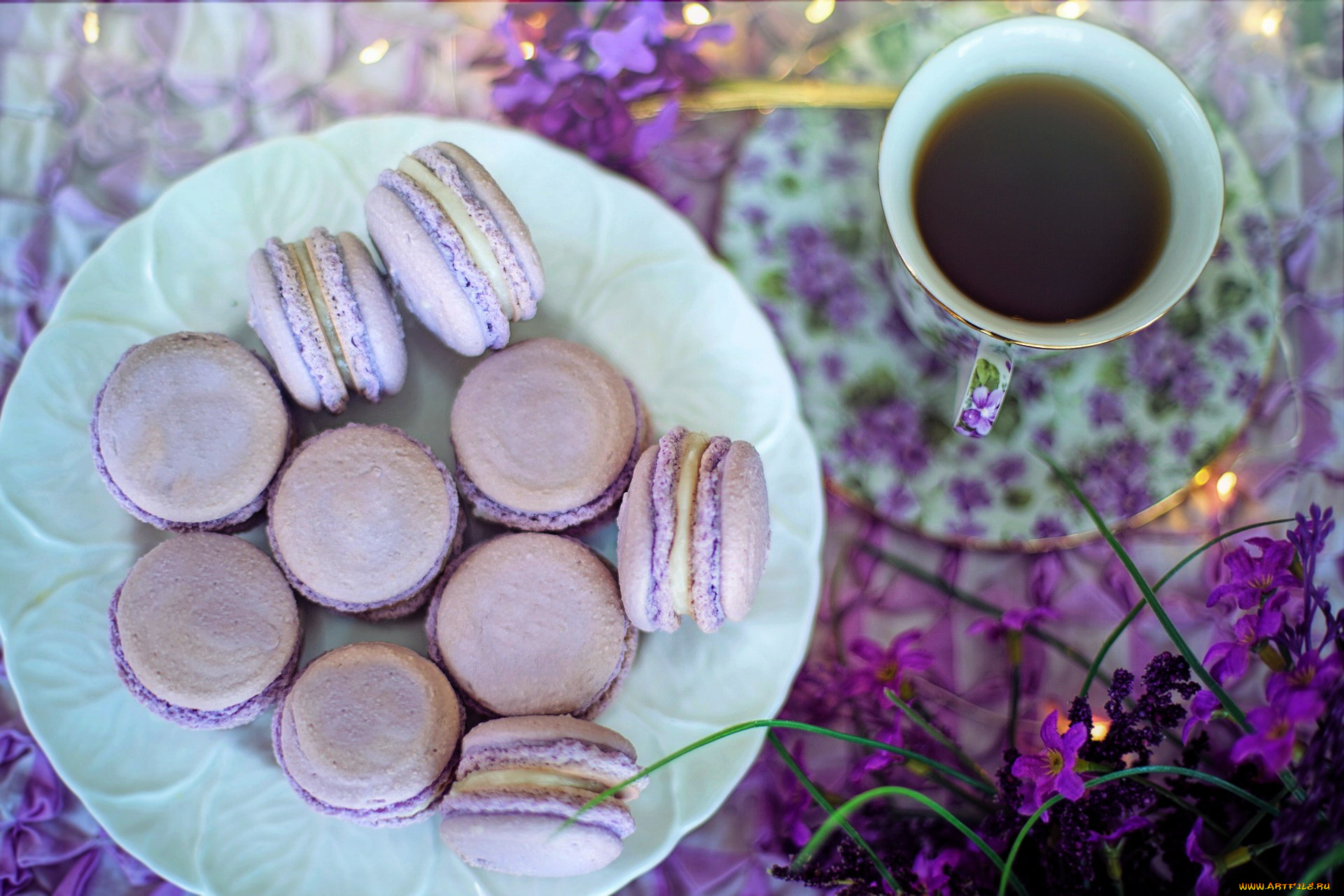 еда, макаруны, лакомство, печенье