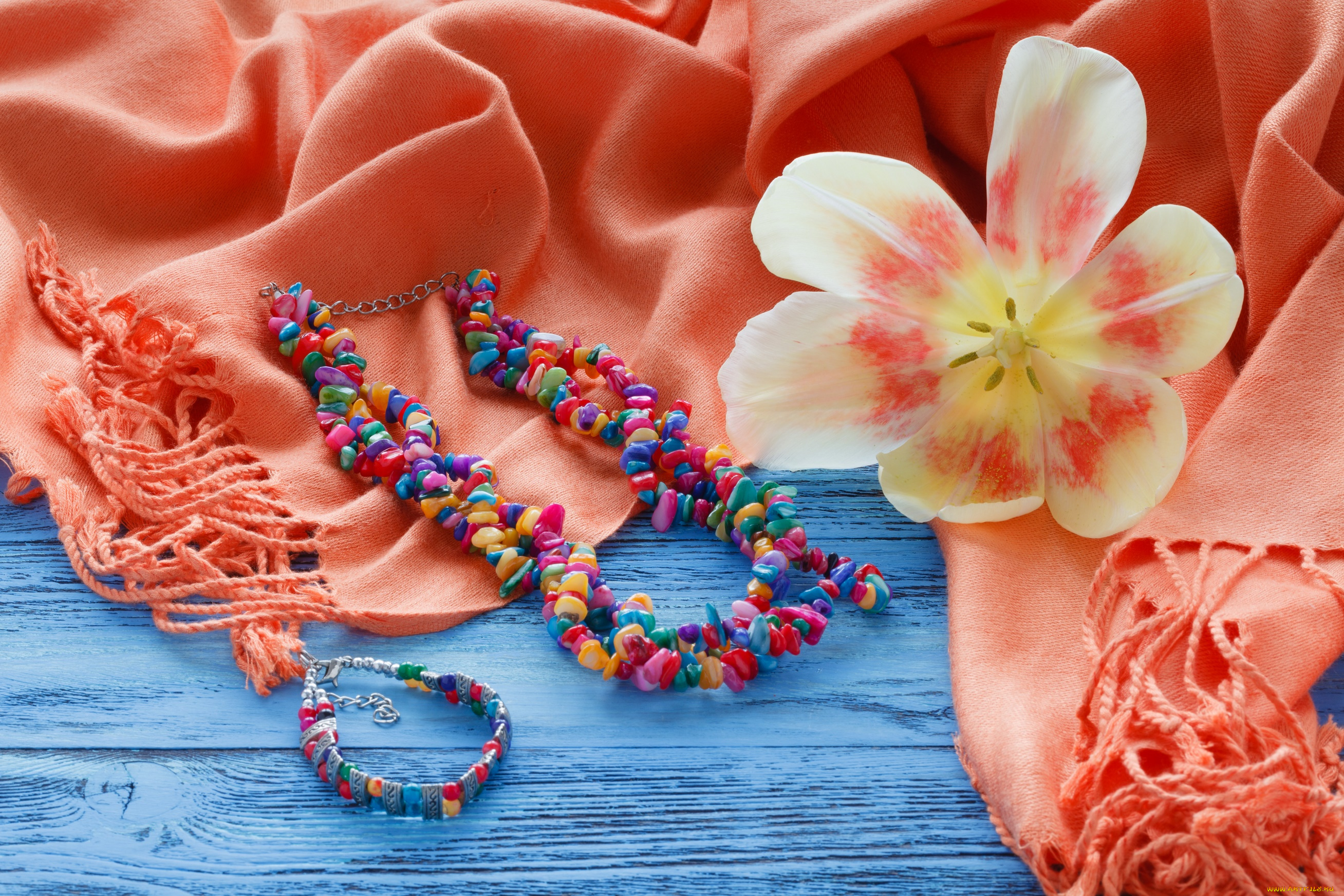 разное, украшения, , аксессуары, , веера, украшение, бусы, цветок, тюльпан