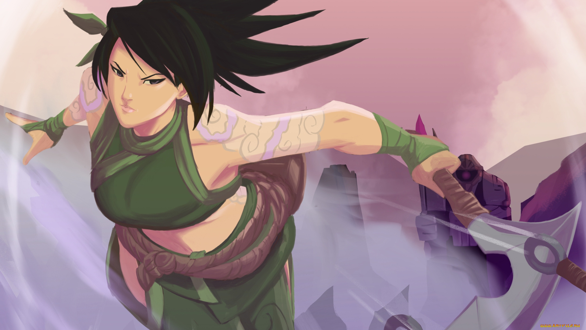 видео, игры, league, of, legends, league, of, legends, akali