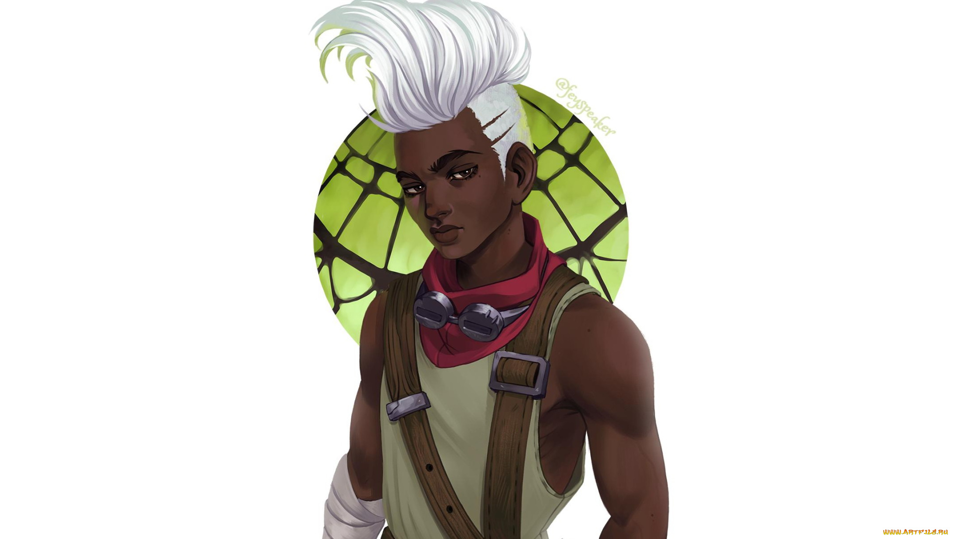 видео, игры, league, of, legends, парень, очки, ремни, ekko