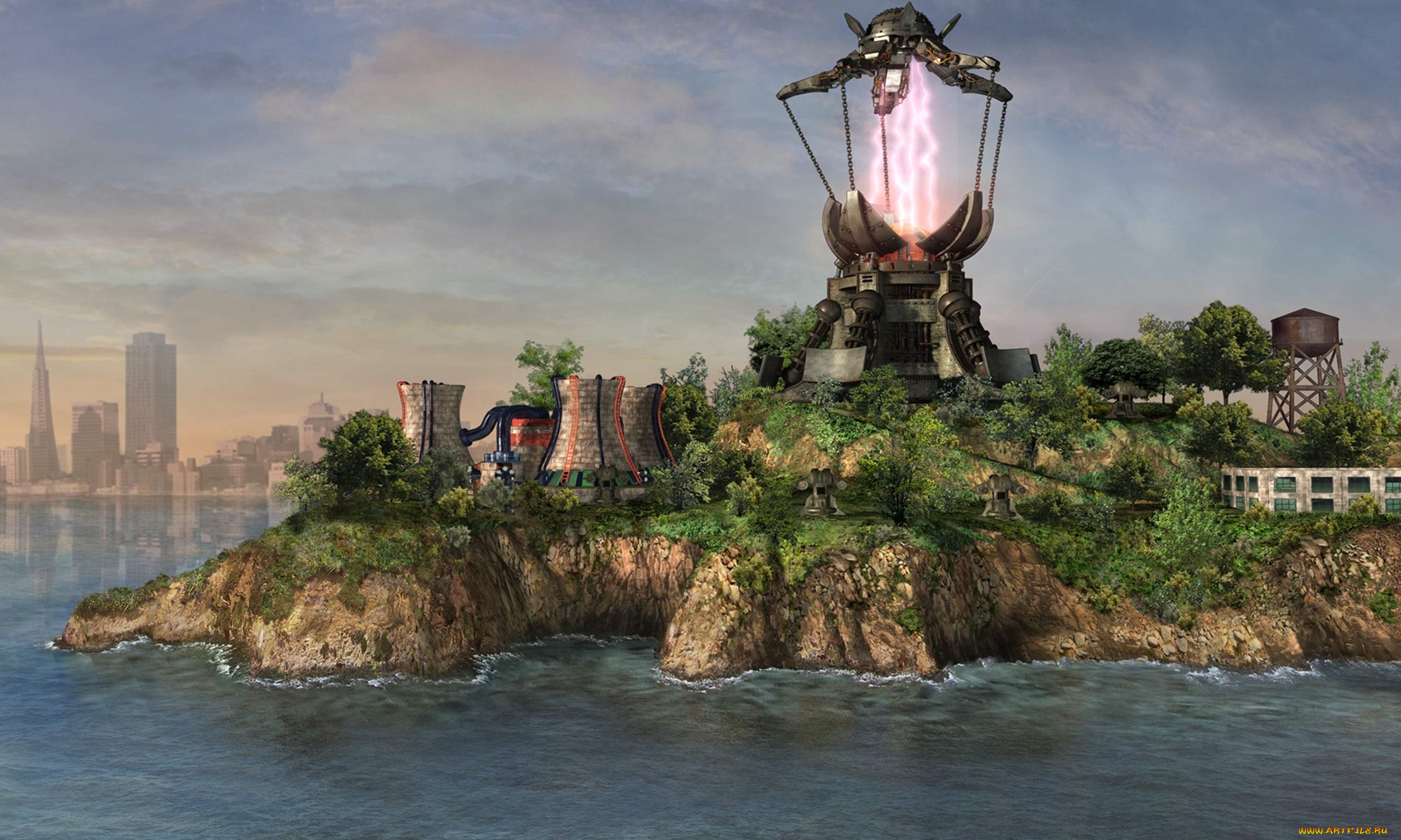 видео, игры, command, &, conquer, , red, alert, 2, -, yuri`s, revenge, остров, город, фабрика