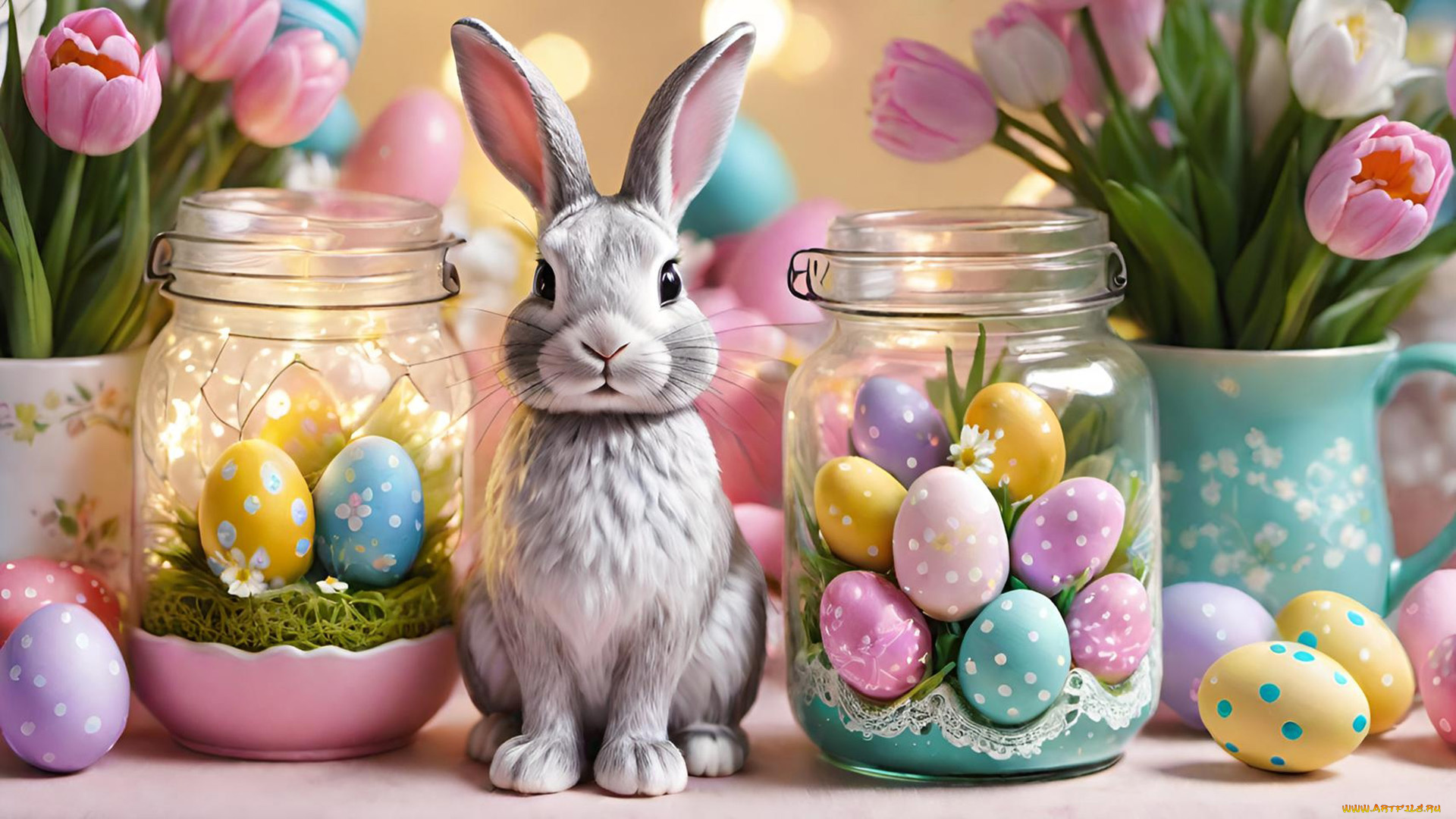 3д, графика, праздники, , holidays, нейросети, графика, нейроарт, ai, art, нейронные, сети, рисунки, нейро, искусство, нейрографика, graphics, neuroart, neural, networks, drawings, neuro, neurography, пасха, кролик, яйцо, цветы