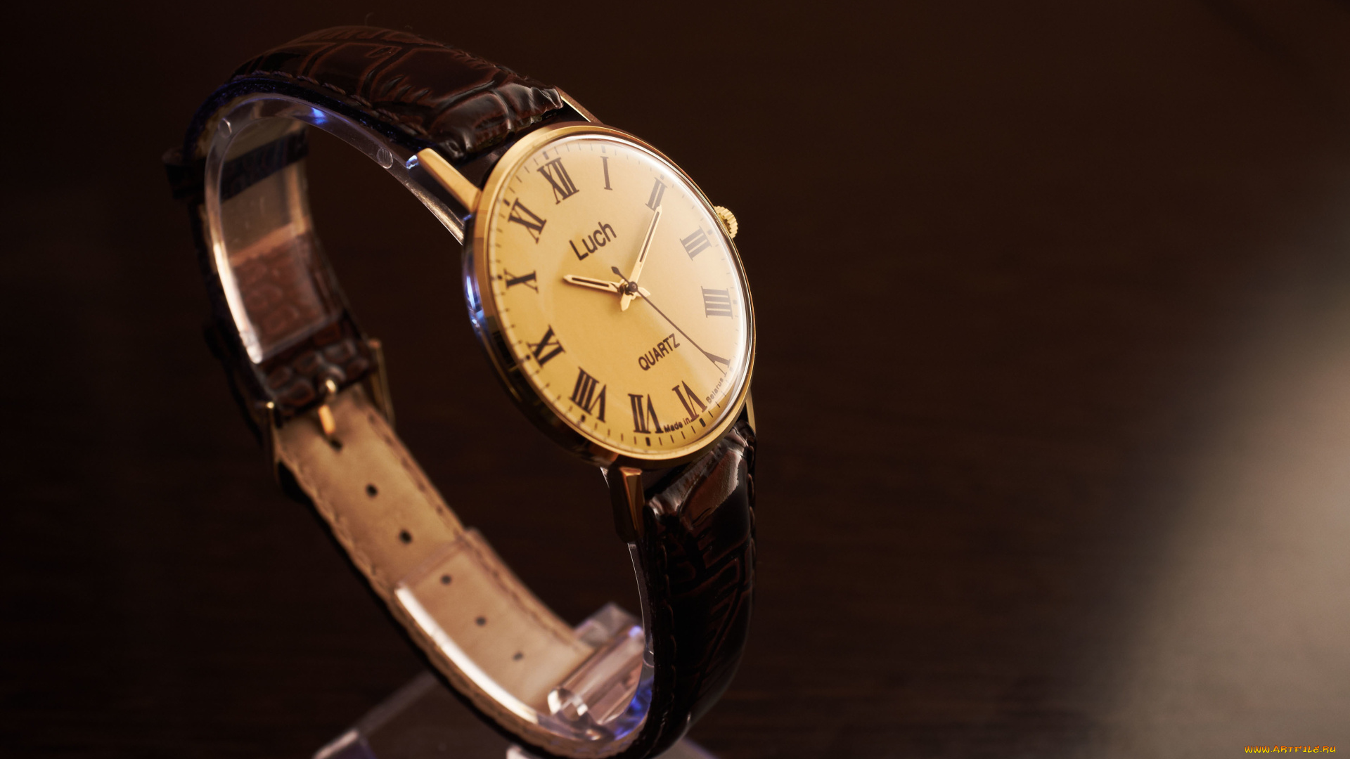 бренды, -, другое, советские, часы, черно, белые, луч, наручные, кoжаный, ремешок