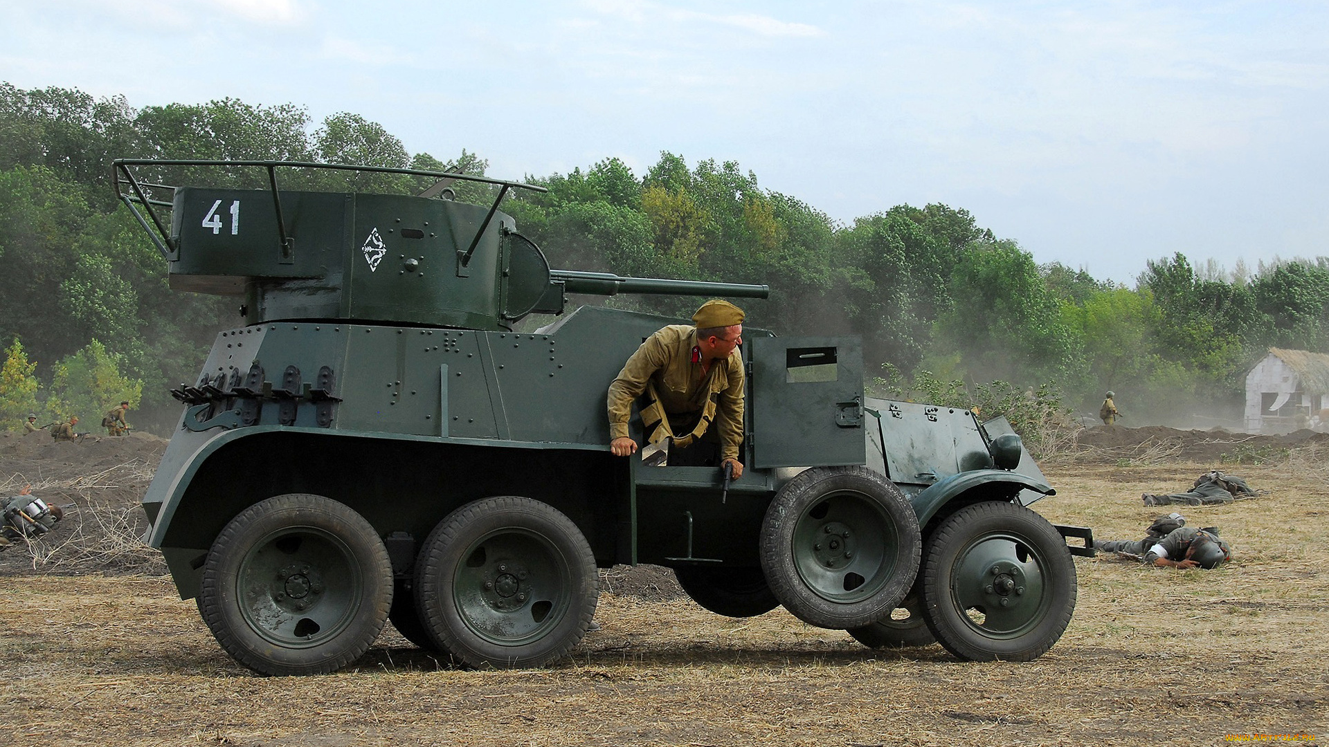 техника, военная, техника, ба10, cоветский, средний, боевой, бронеавтомобиль, 1930годов