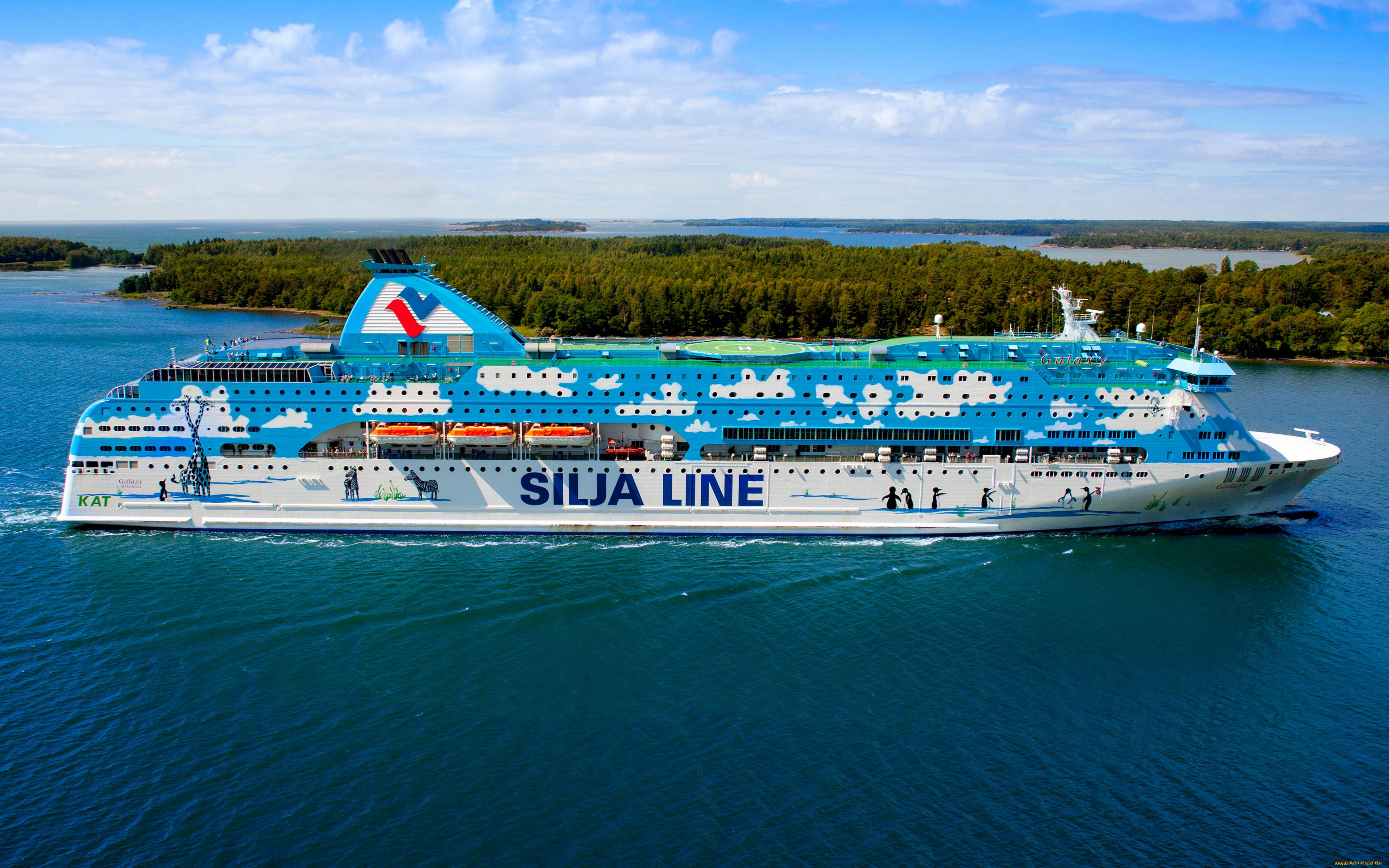 корабли, лайнеры, круизный, лайнер, galaxy, море, tallink, and, silja, line