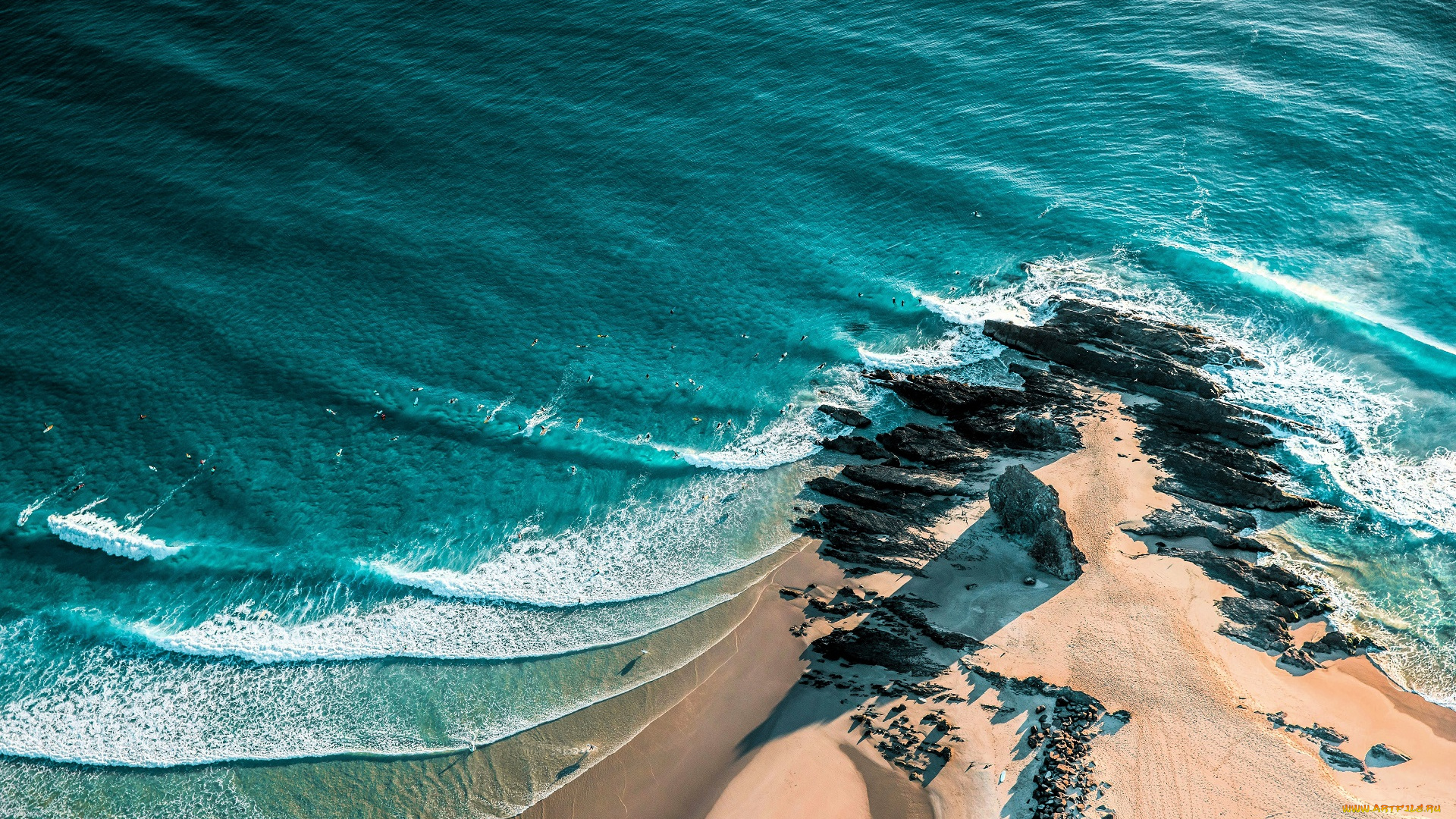 природа, побережье, море, волны, берег, пляж, камни