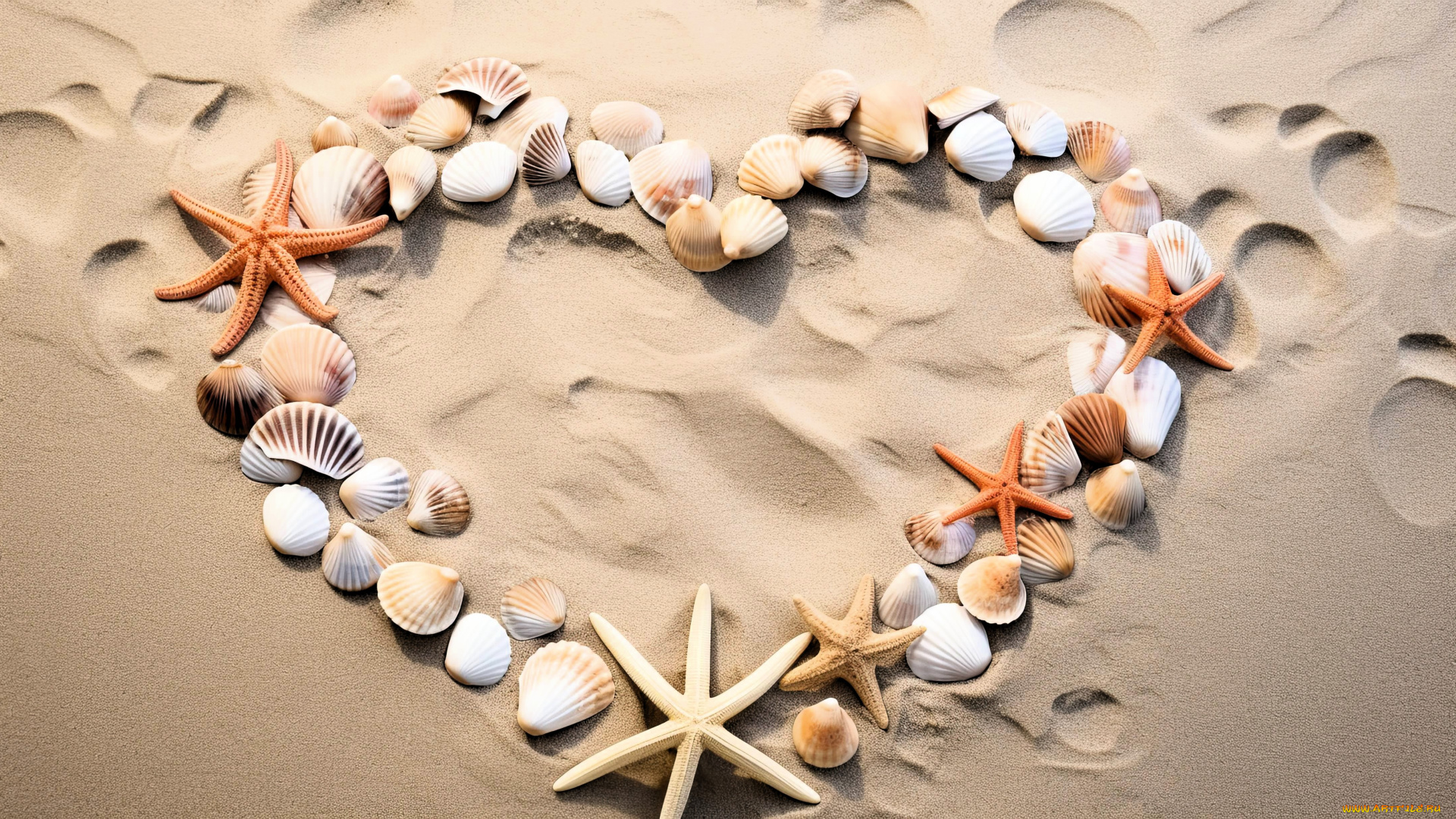 разное, ракушки, , кораллы, , декоративные, и, spa-камни, сердечко, песок