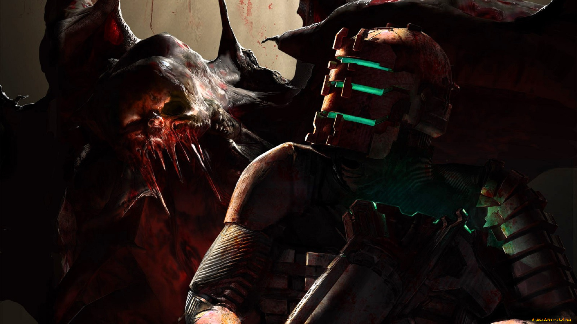 видео, игры, dead, space, монстр, персонаж, маска