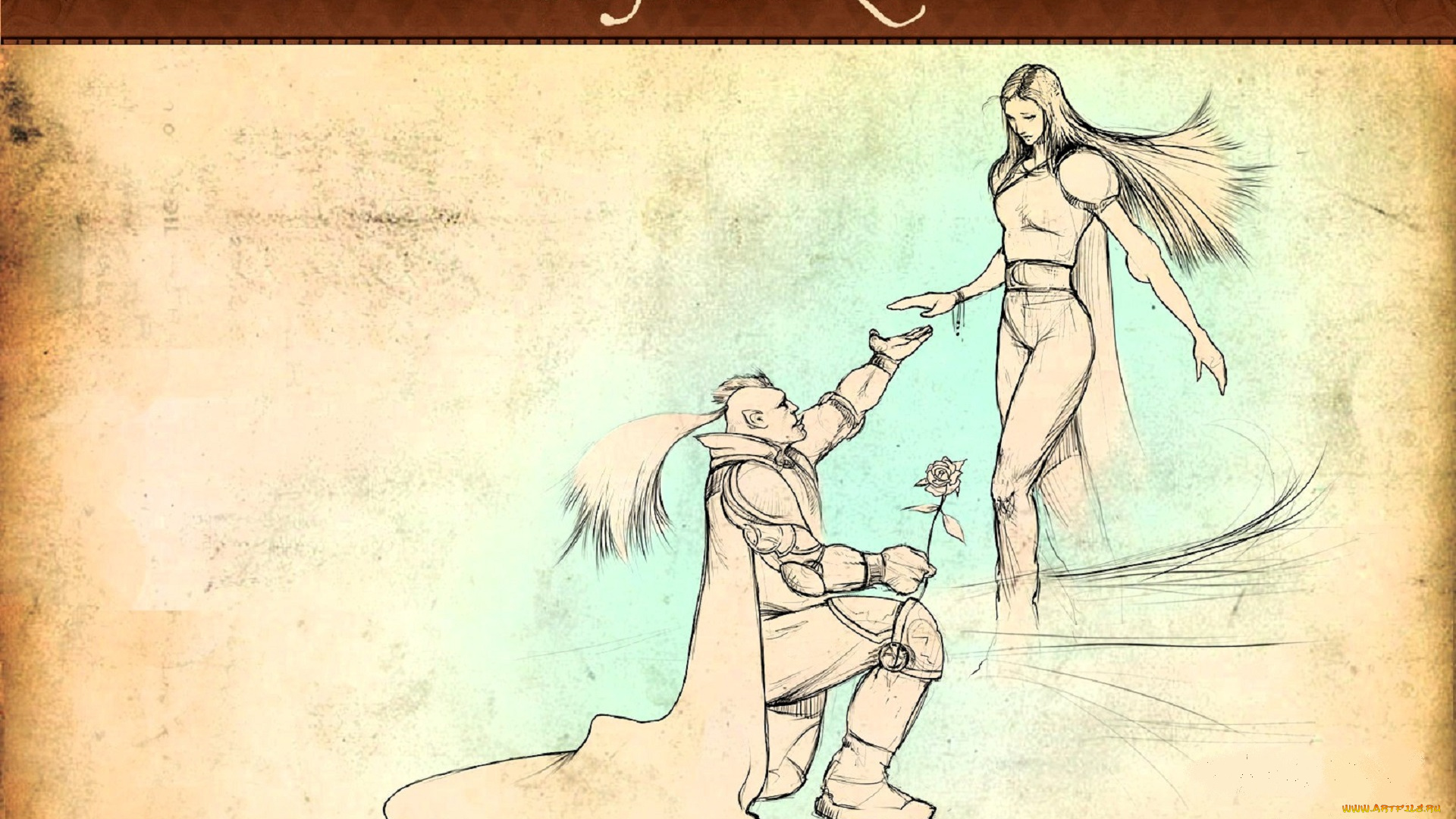 видео, игры, world, of, warcraft, персонажи, пара, любовь, цветок