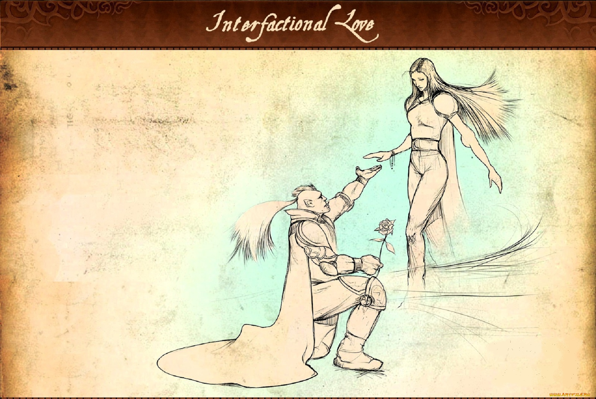 видео, игры, world, of, warcraft, персонажи, пара, любовь, цветок