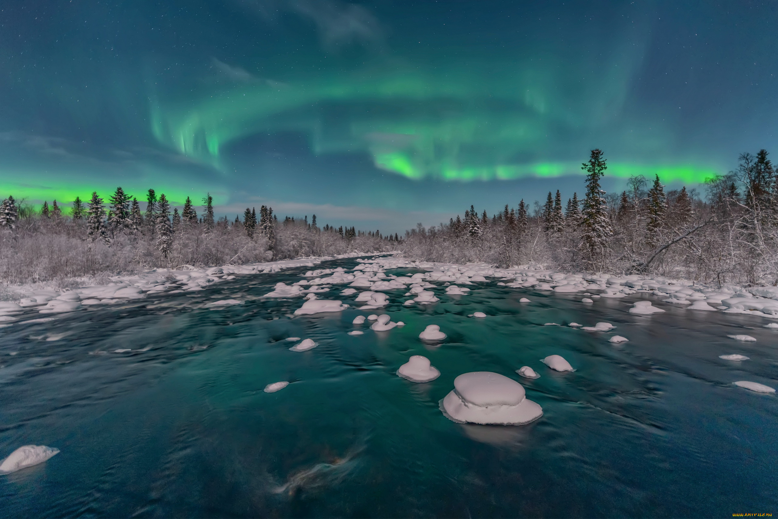 kola, penninsula, природа, северное, сияние, kola, penninsula