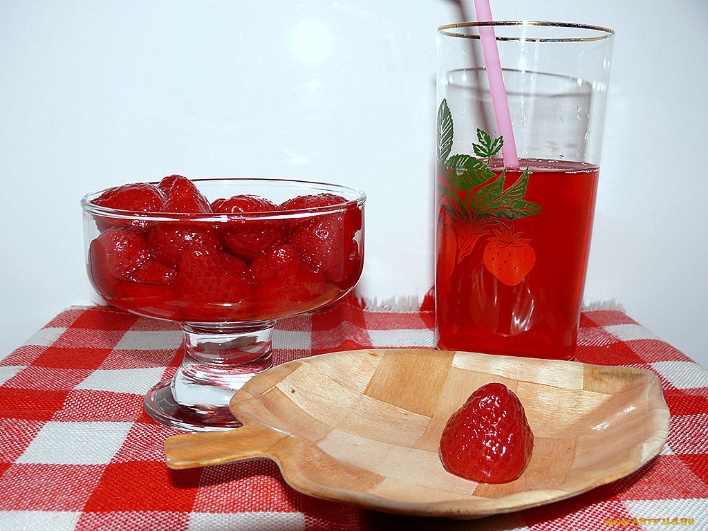 еда, клубника, земляника