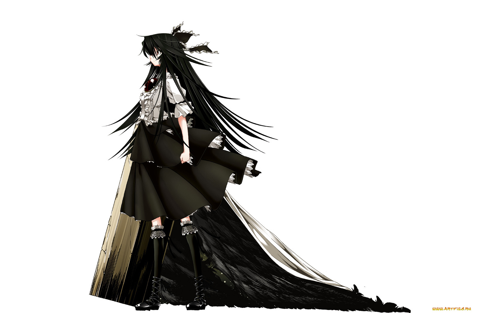 аниме, touhou, reiuji, utsuho