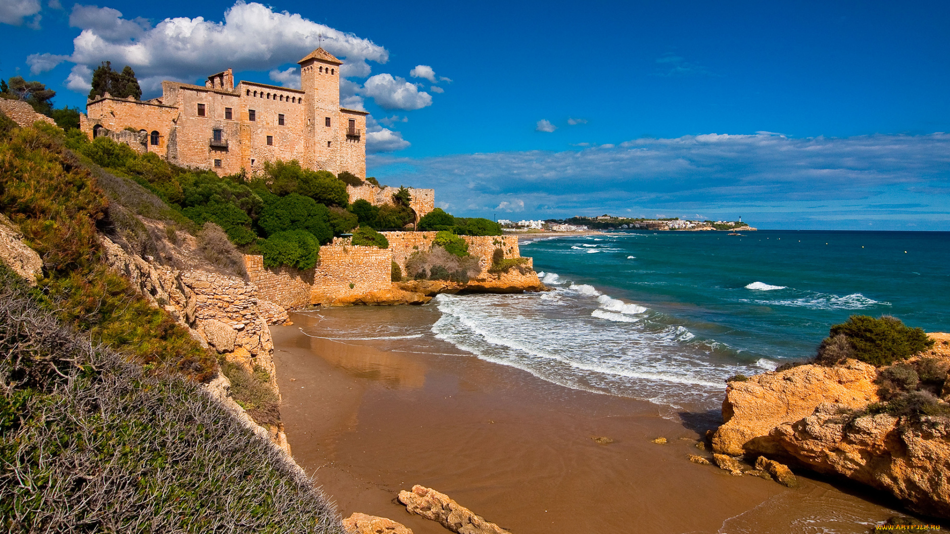 tamarit, castle, tarragona, spain, города, дворцы, замки, крепости, catalonia, costa, dorada, таррагона, испания, коста-дорада, балеарское, море