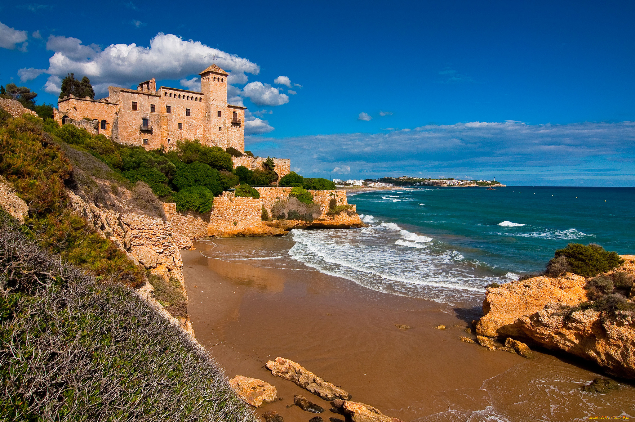 tamarit, castle, tarragona, spain, города, дворцы, замки, крепости, catalonia, costa, dorada, таррагона, испания, коста-дорада, балеарское, море