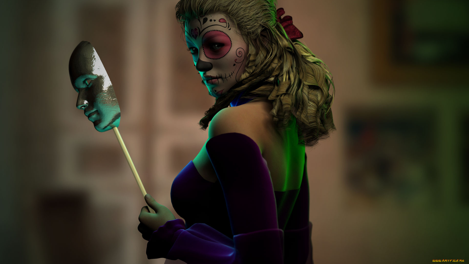 3д, графика, people, , люди, маска