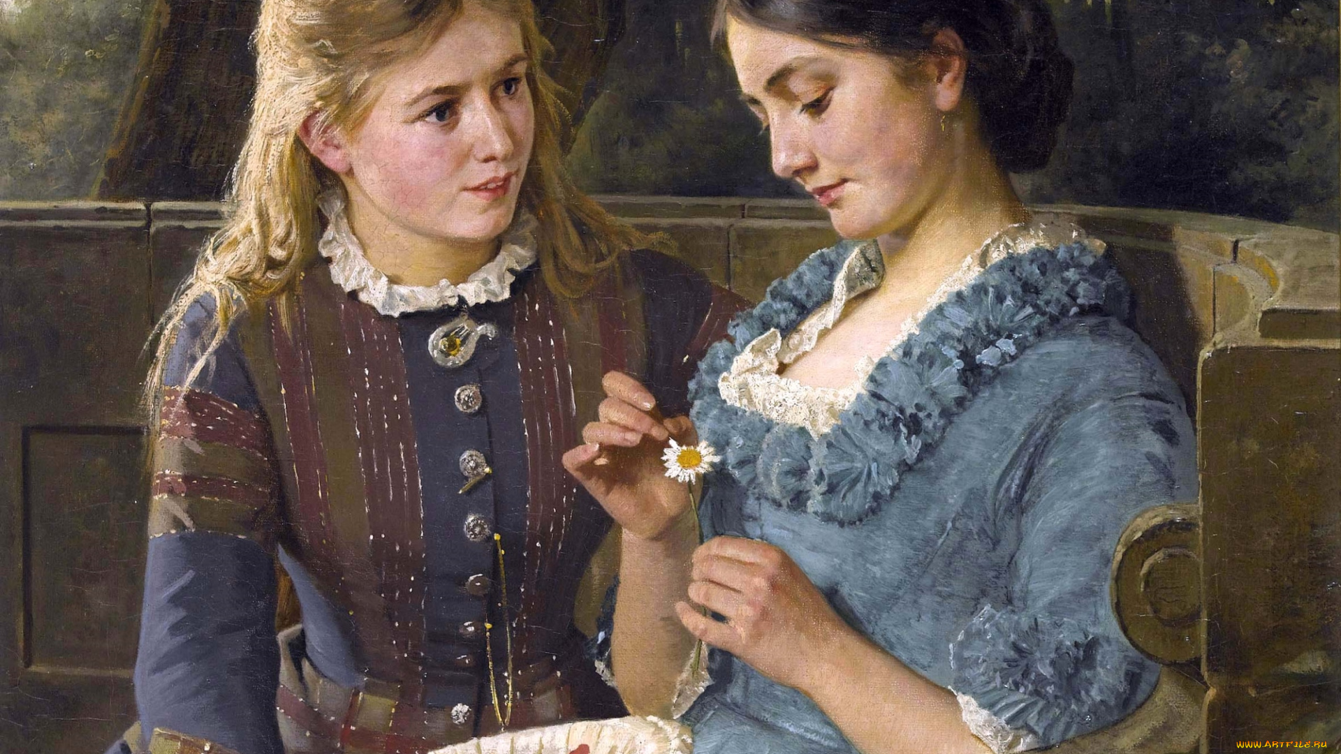 рисованные, живопись, девушки