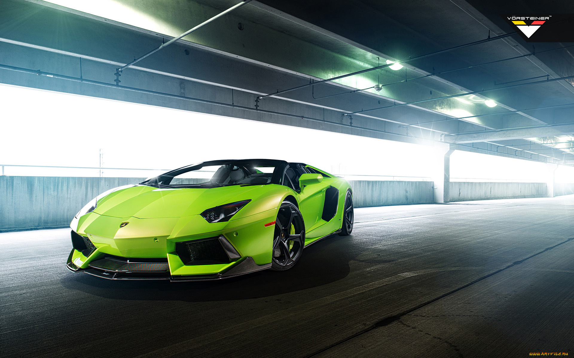 2014-vorsteiner-lamborghini-aventador-v-verde-ithaca, автомобили, lamborghini