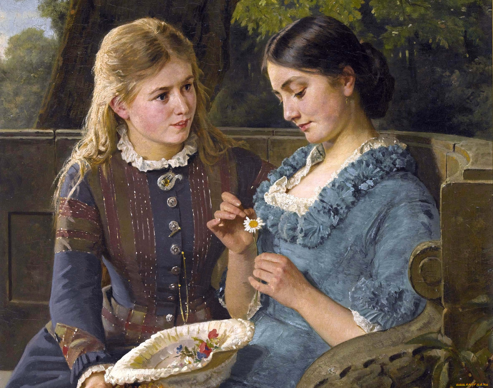 рисованные, живопись, девушки