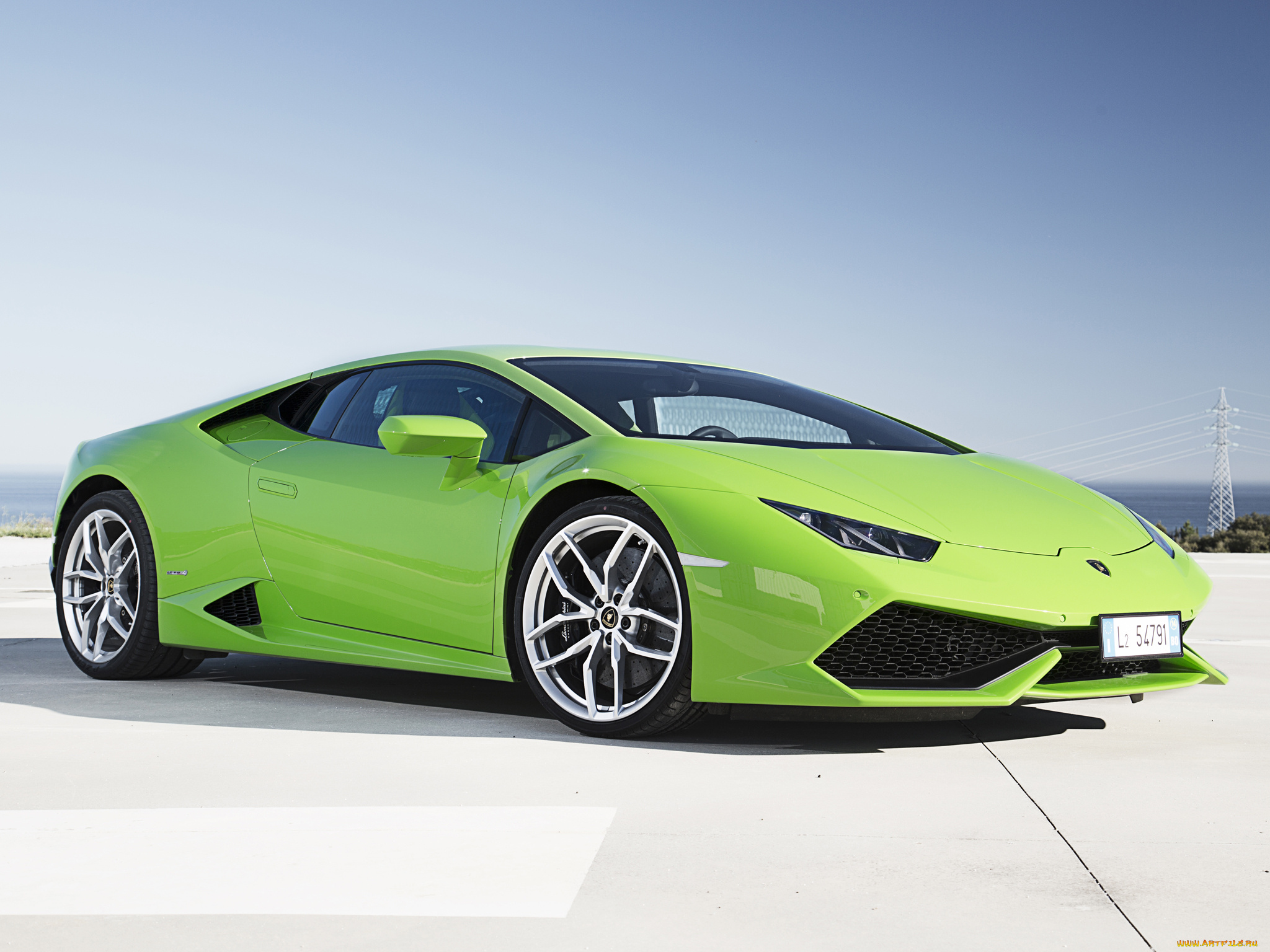 автомобили, lamborghini, huracаn, зеленый, 2014г, lb724, lp, 610-4