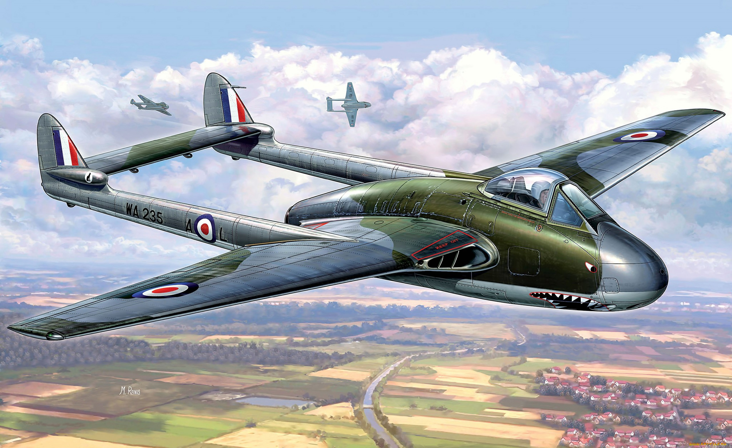 рисованные, авиация, самолет