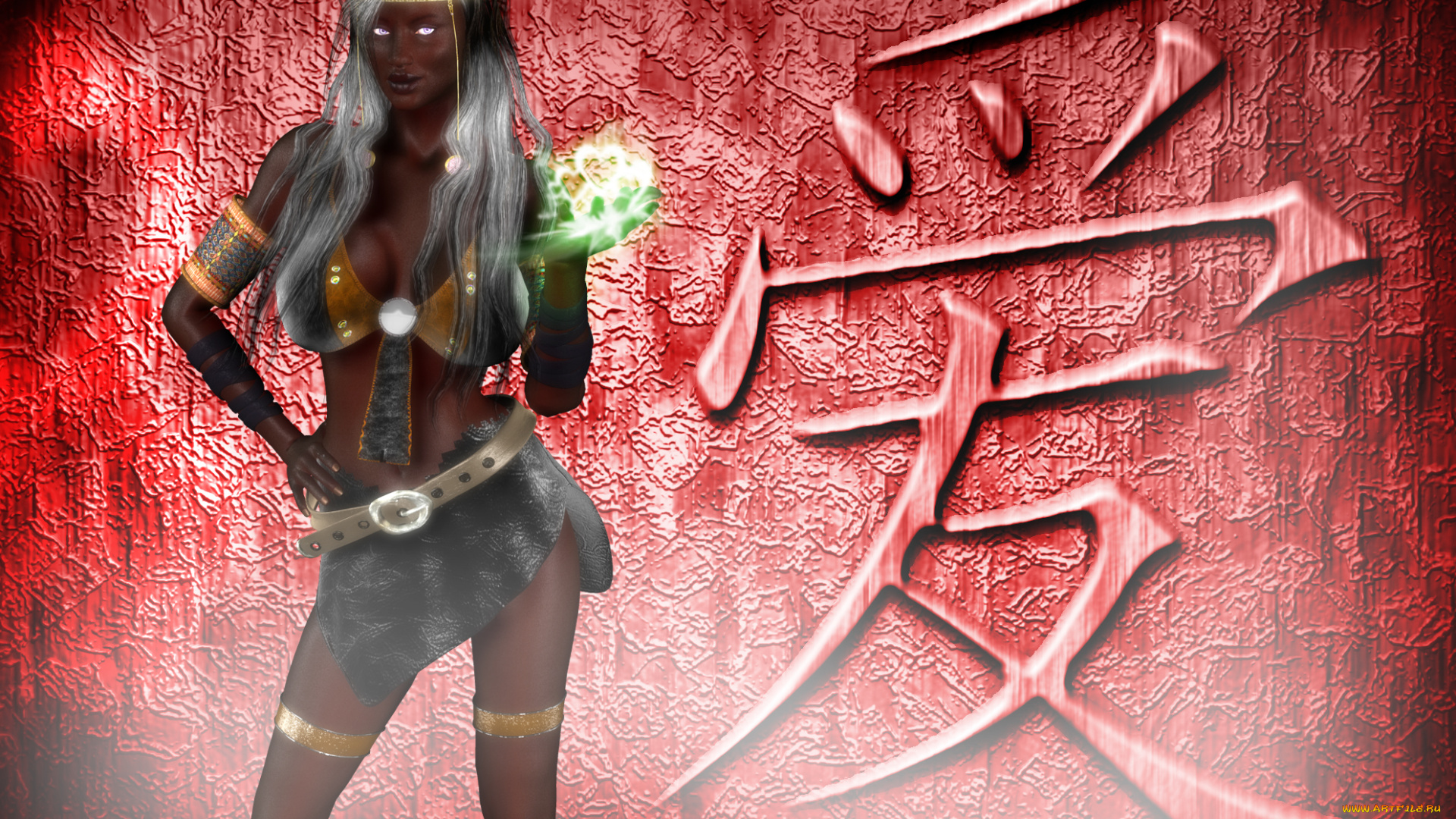 3д, графика, фантазия, , fantasy, девушка, взгляд, фон, магия, ероглифы