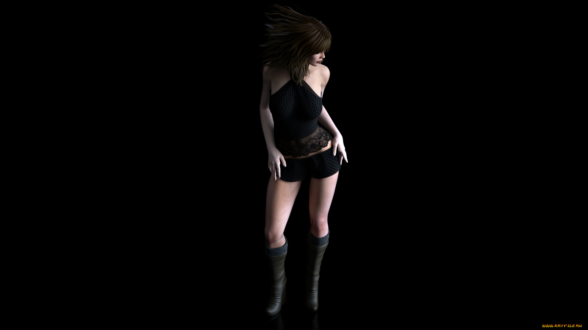 3д, графика, люди, , people, фон, взгляд, девушка