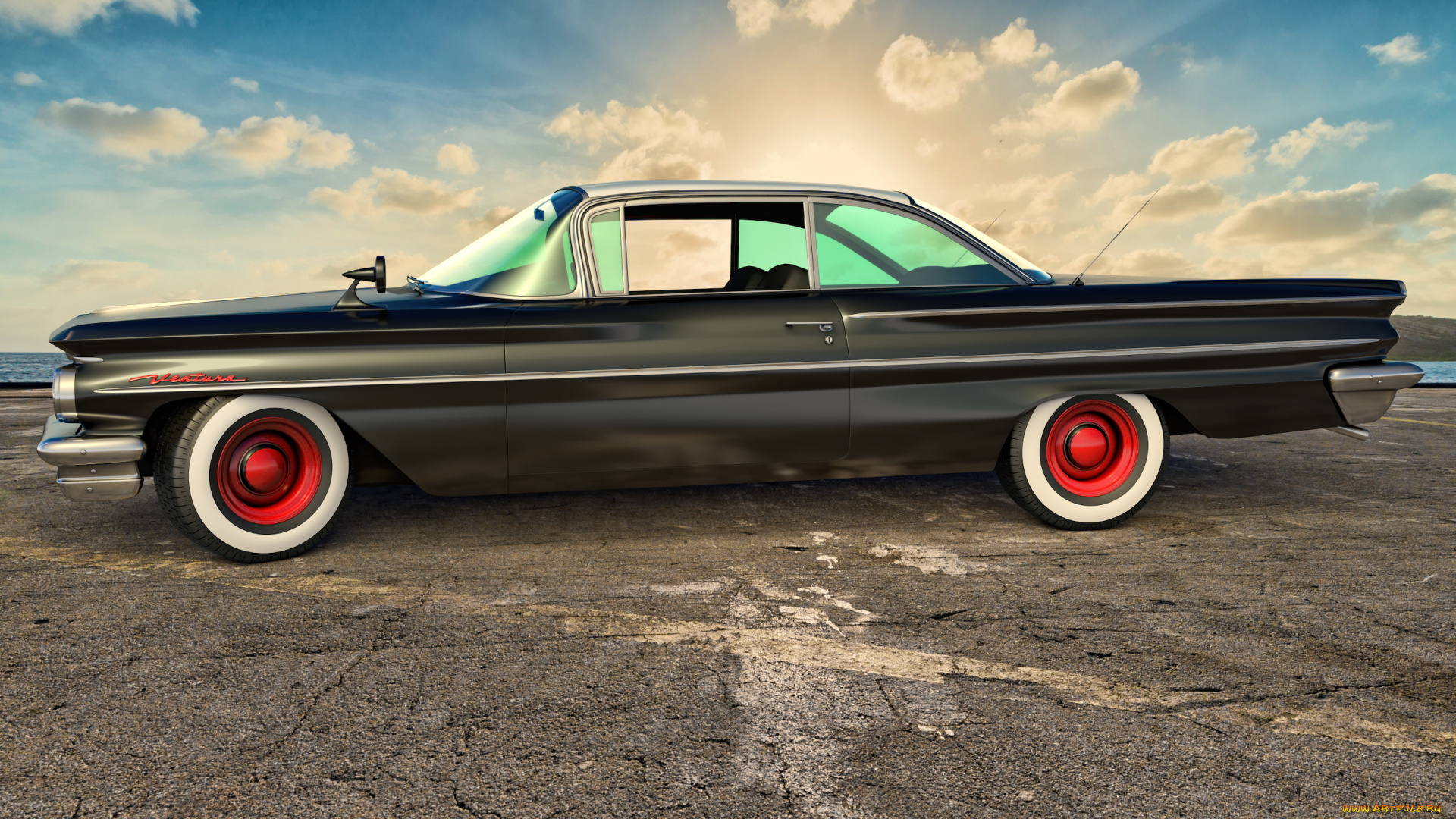 автомобили, 3д, 1960, pontiac