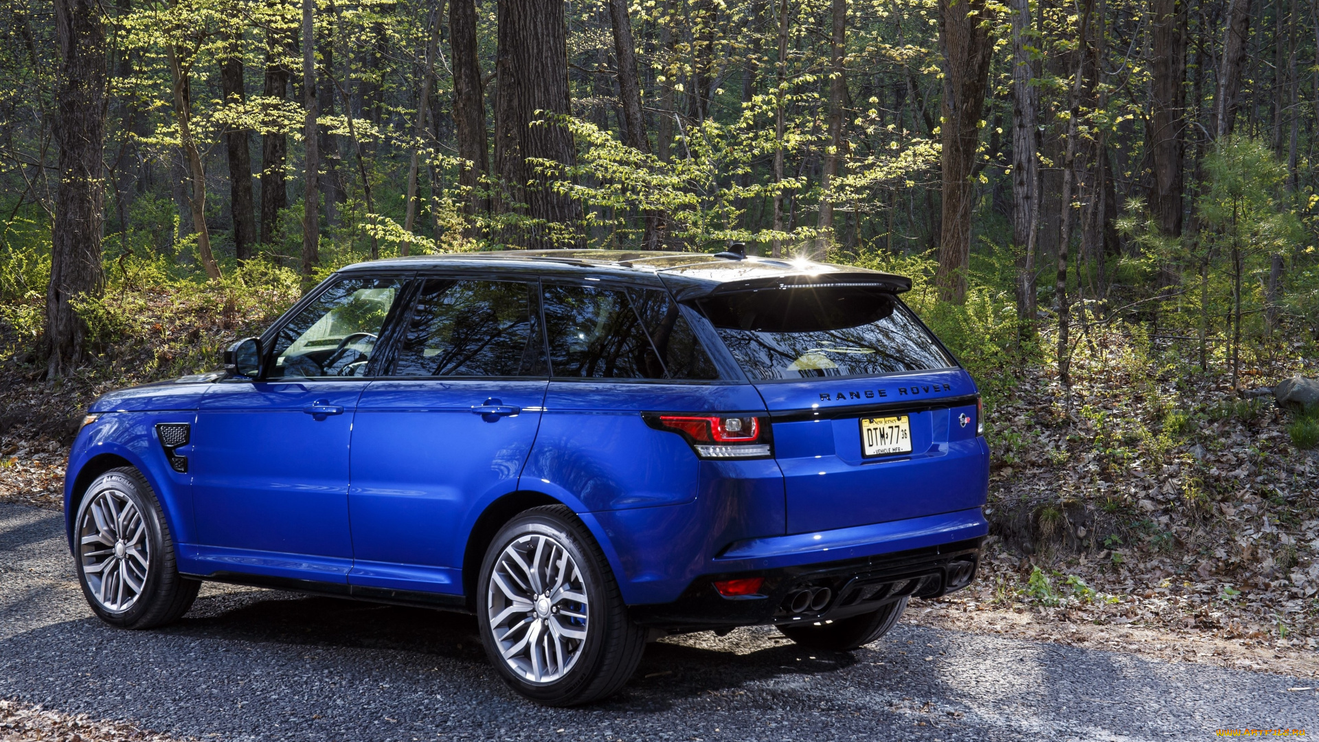 автомобили, range, rover, синий, us-spec, svr, sport, range, rover, 2015г