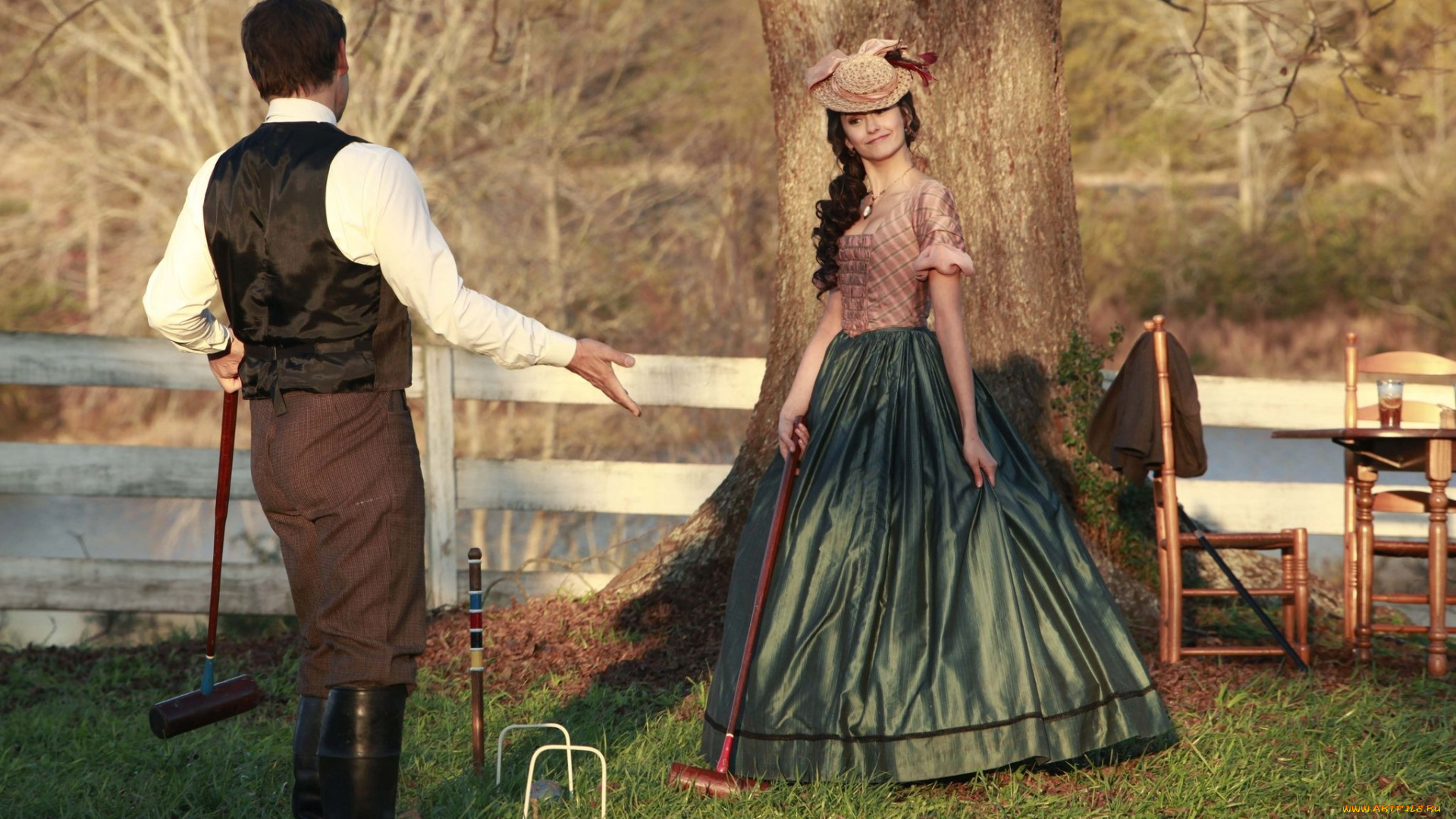 кино, фильмы, the, vampire, diaries, нина, добрев, сериал, шляпка, игра, платье, дневники, вампира, nina, dobrev