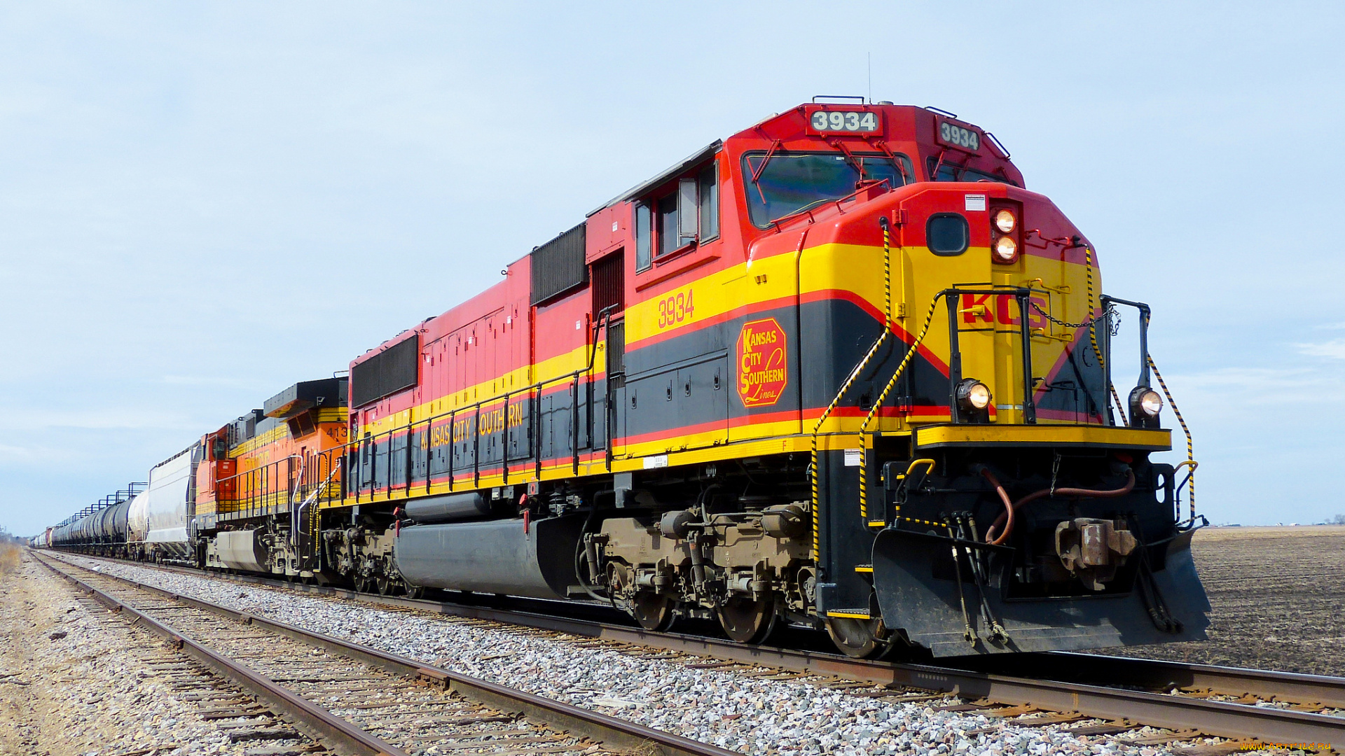 техника, поезда, локомотив, состав, дорога, рельсы, железная