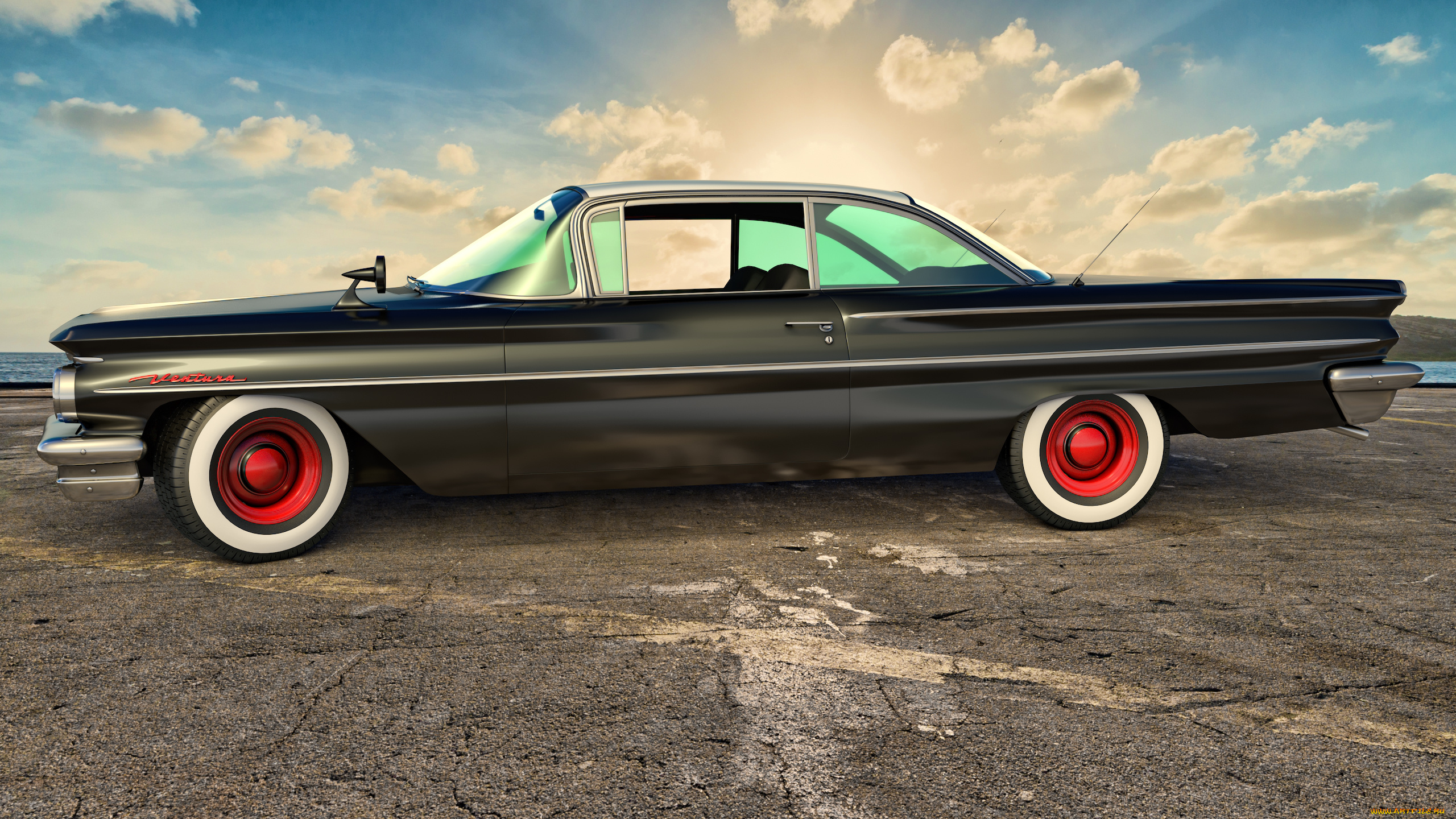 автомобили, 3д, 1960, pontiac