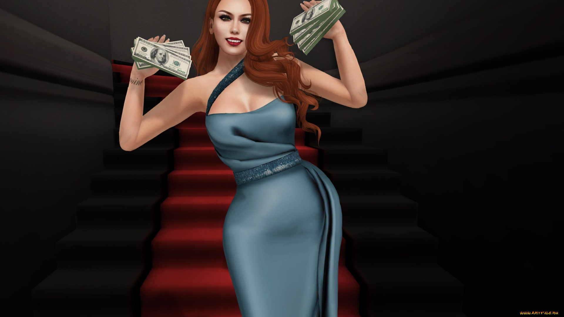 3д, графика, люди, , people, девушка, взгляд, фон