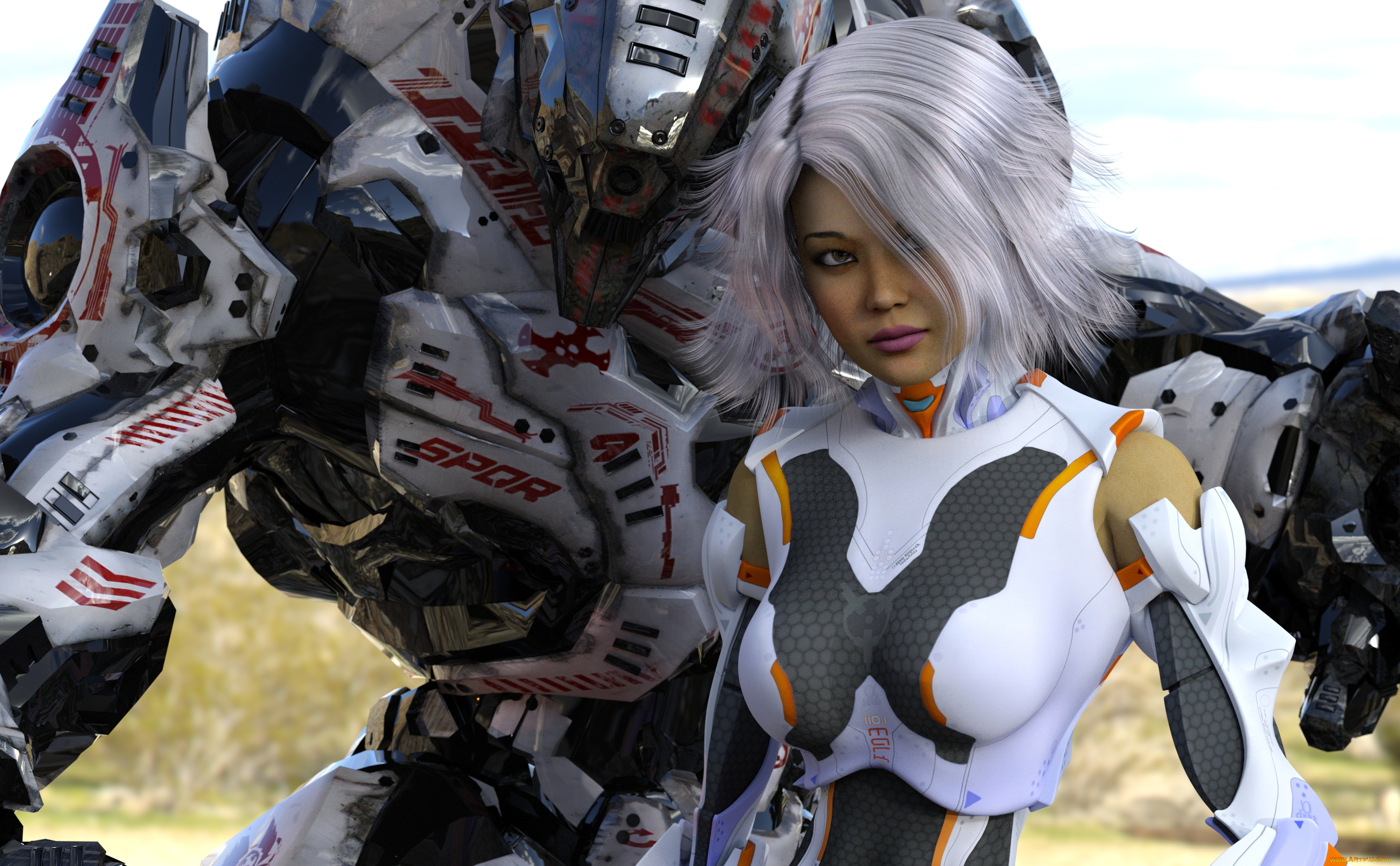 3д, графика, фантазия, , fantasy, фон, взгляд, девушка