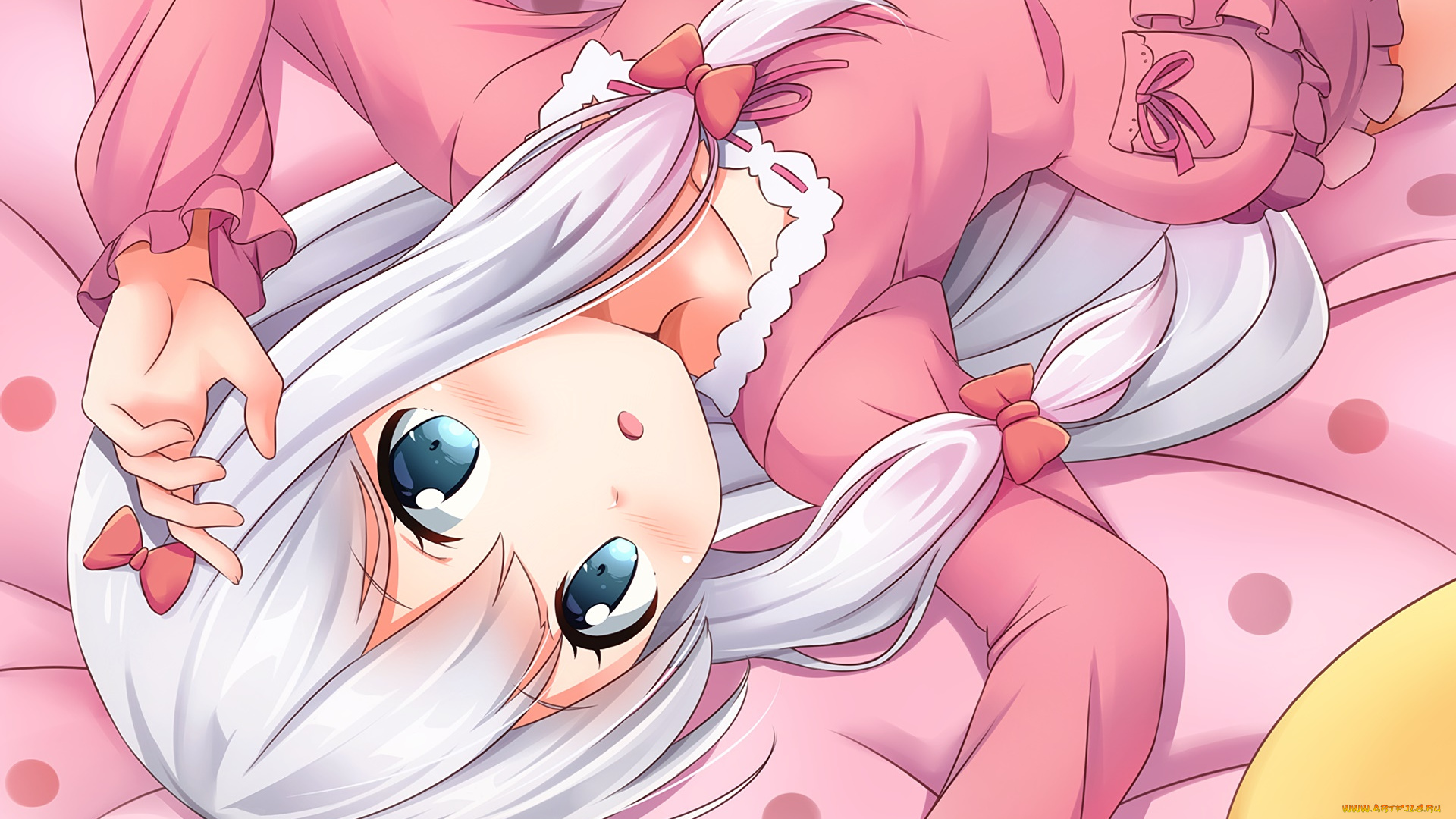 аниме, eromanga-sensei, девушка, взгляд, фон