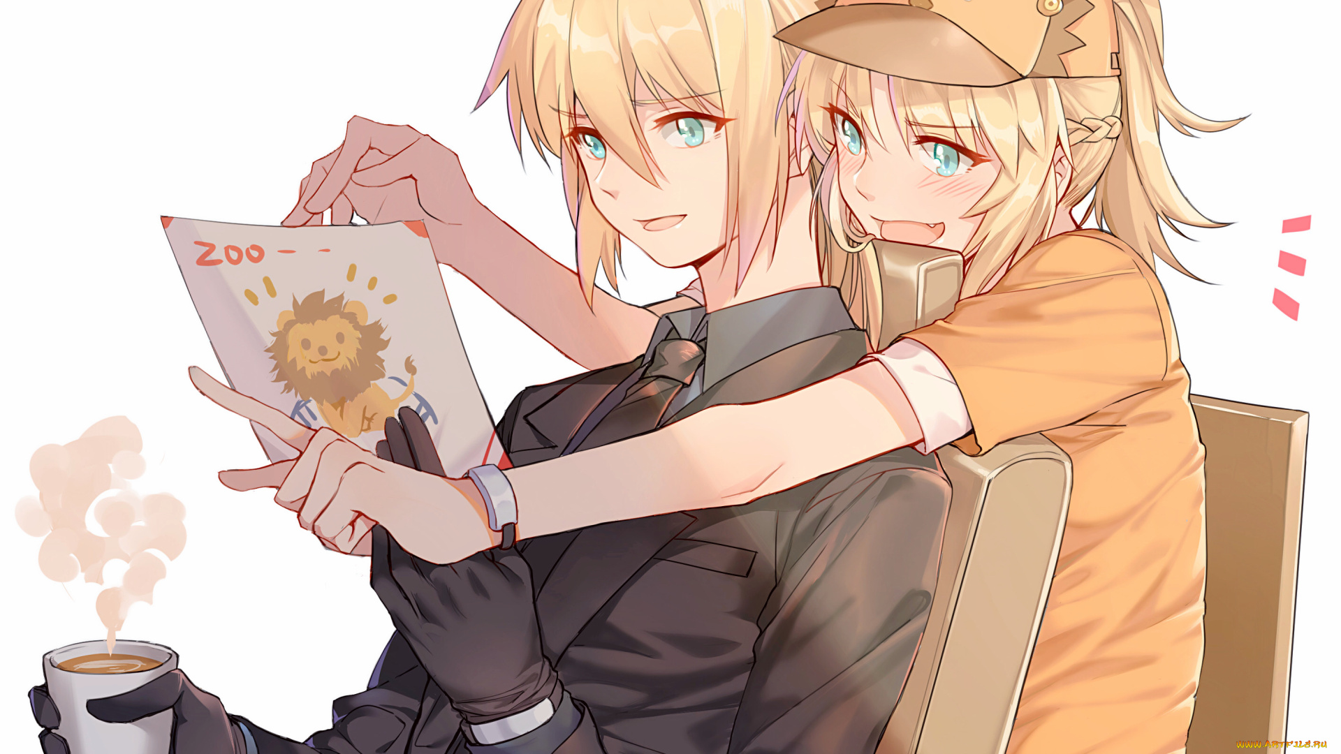 аниме, fate, stay, night, фон, взгляд, девушка