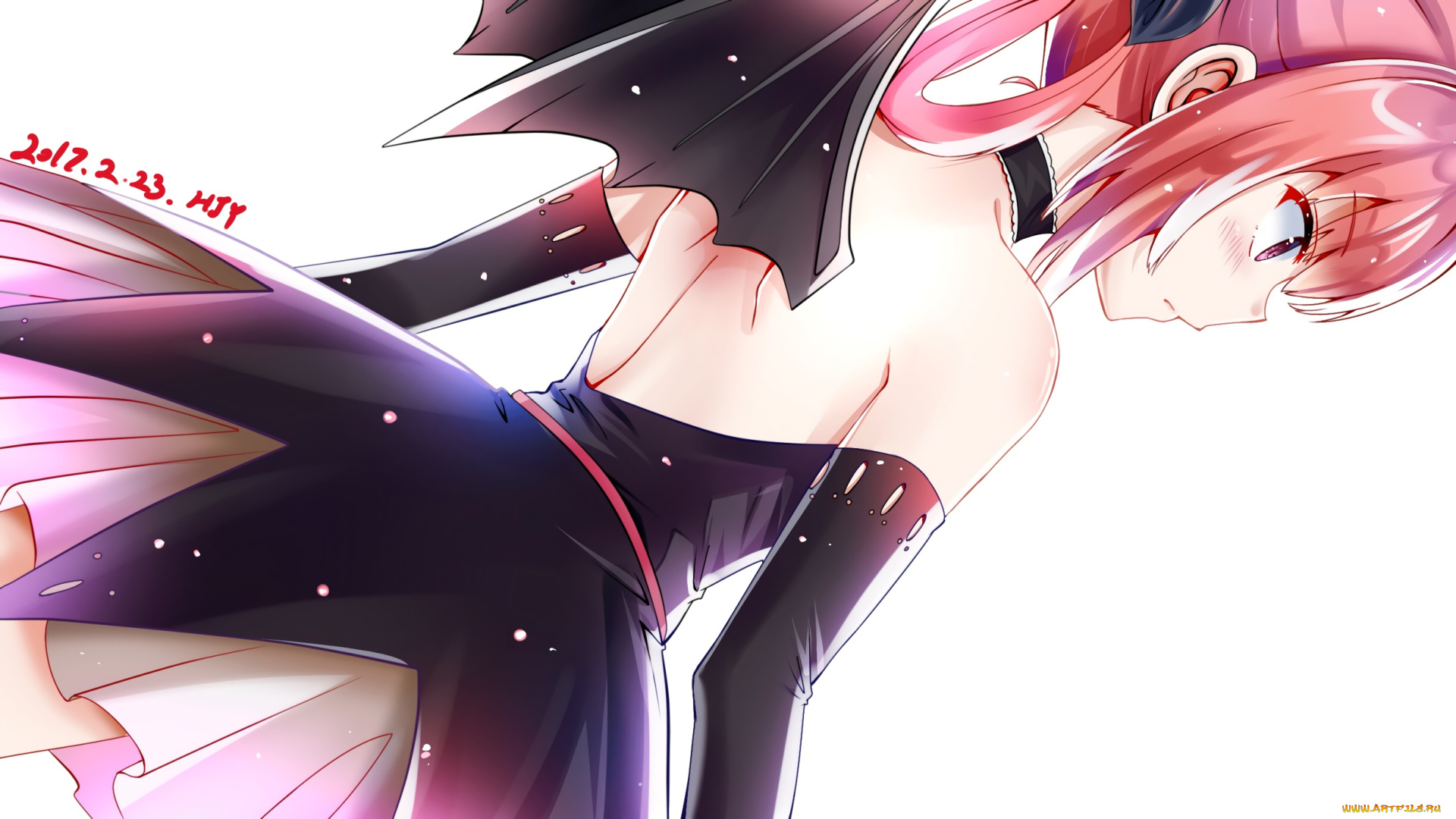 аниме, gabriel, dropout, фон, взгляд, девушка