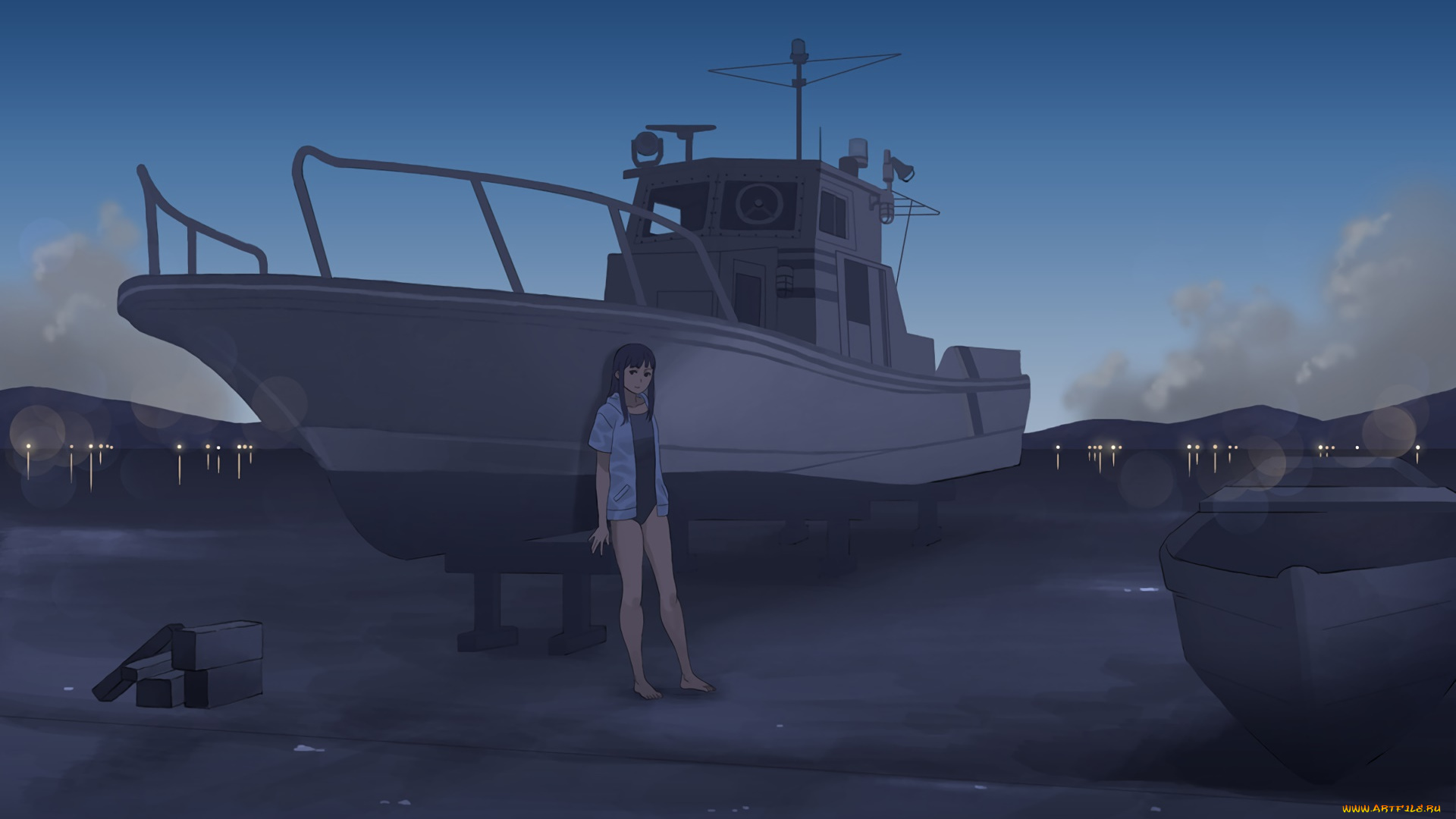 аниме, оружие, , техника, , технологии, девушка, взгляд, фон