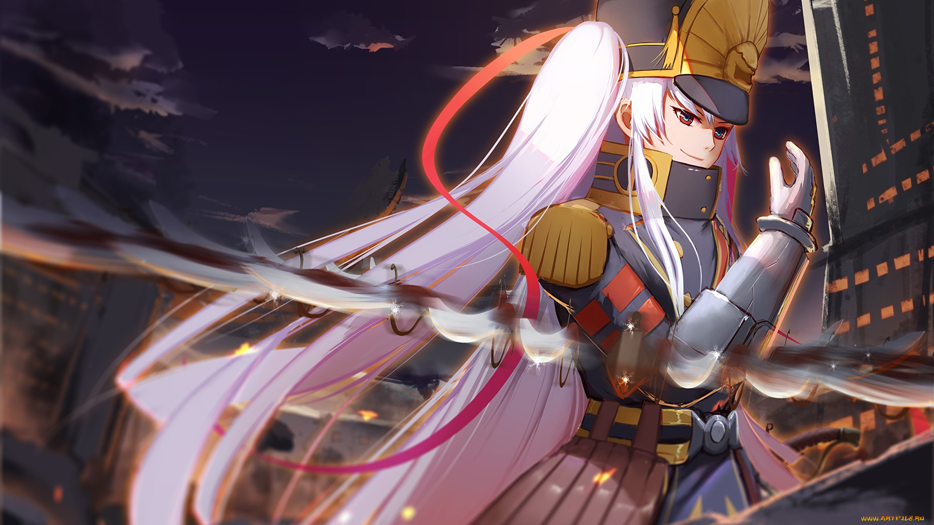 аниме, re, , creators, фон, девушка, взгляд