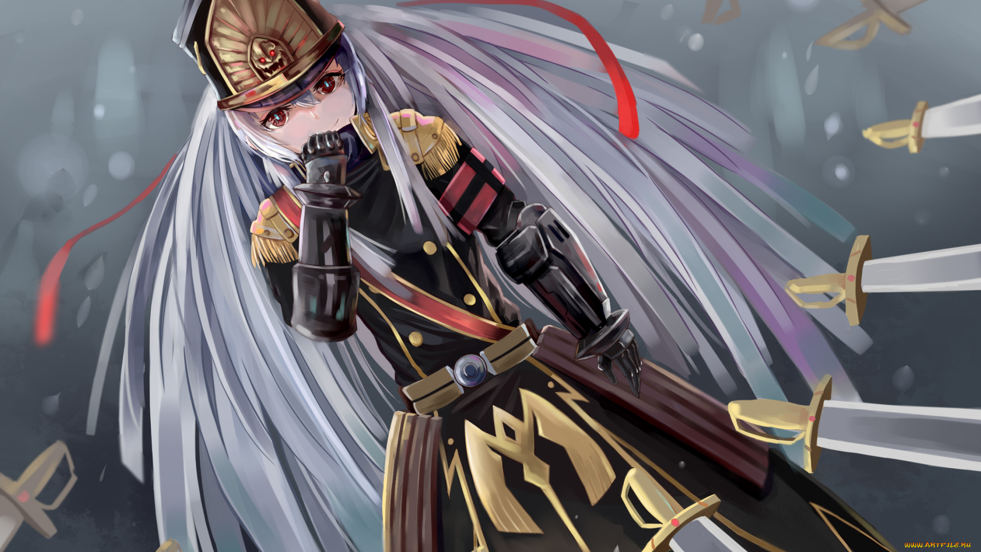 аниме, re, , creators, фон, взгляд, девушка