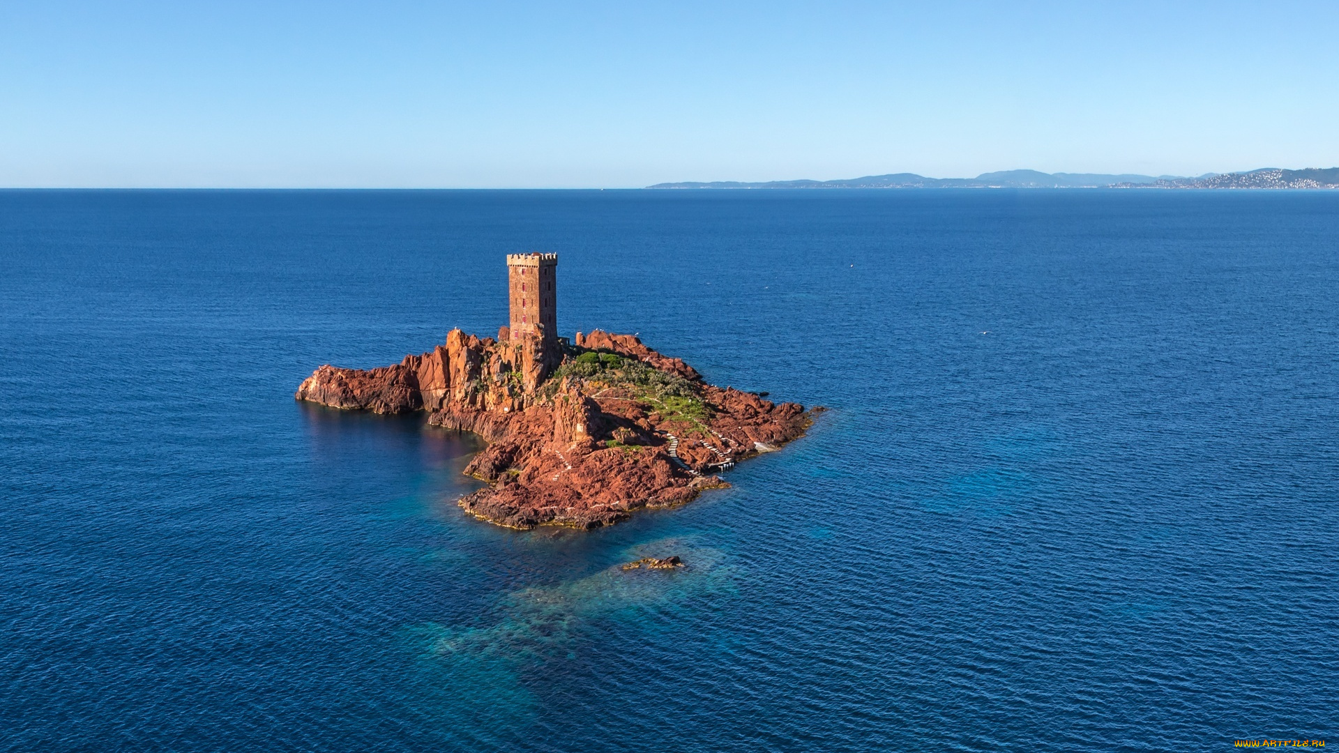 иль, д`ор, , лазурный, берег, , франция, города, замки, франции, море, крепость, остров