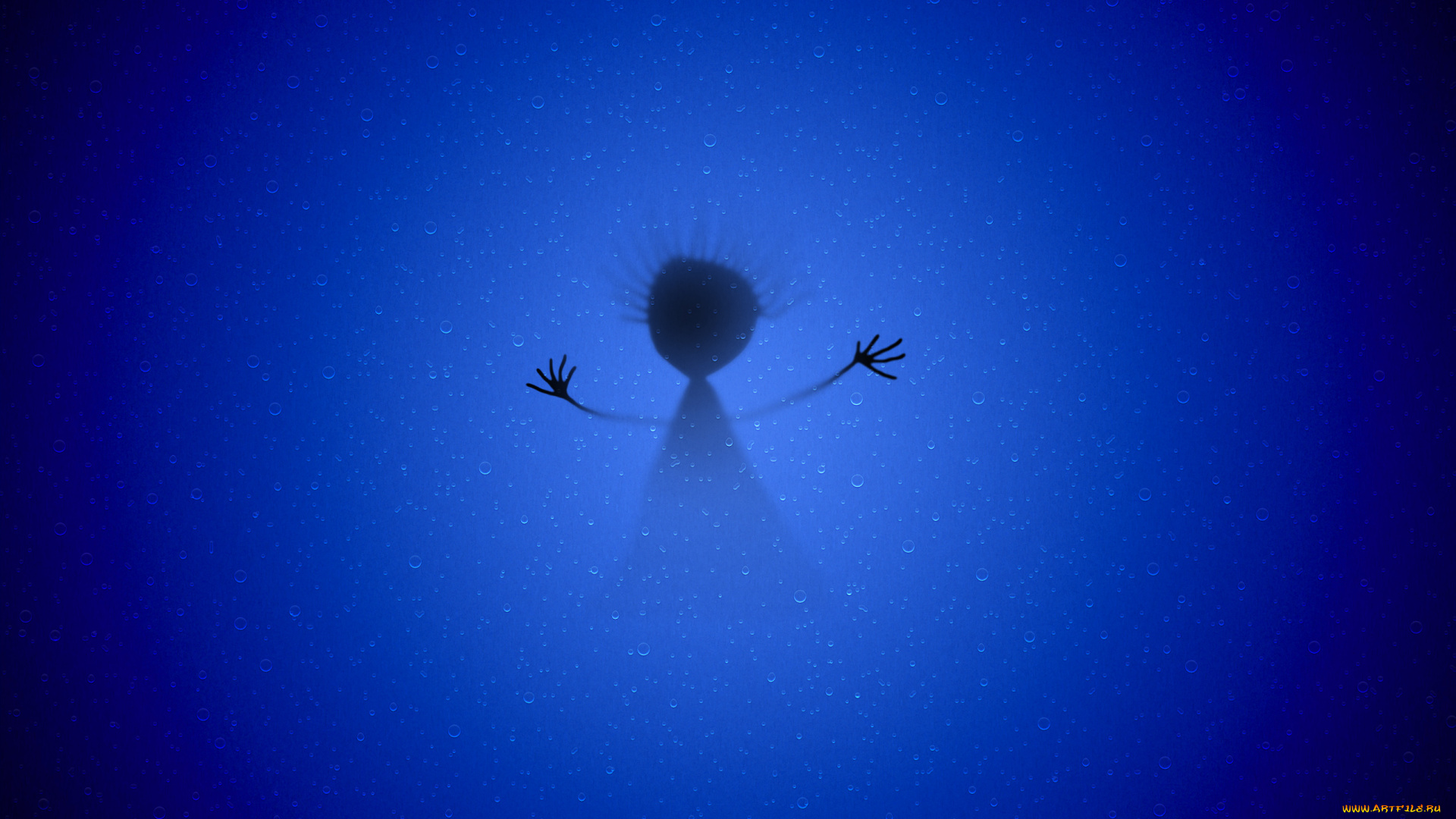 рисованное, vladstudio, человечек, фигура, капли