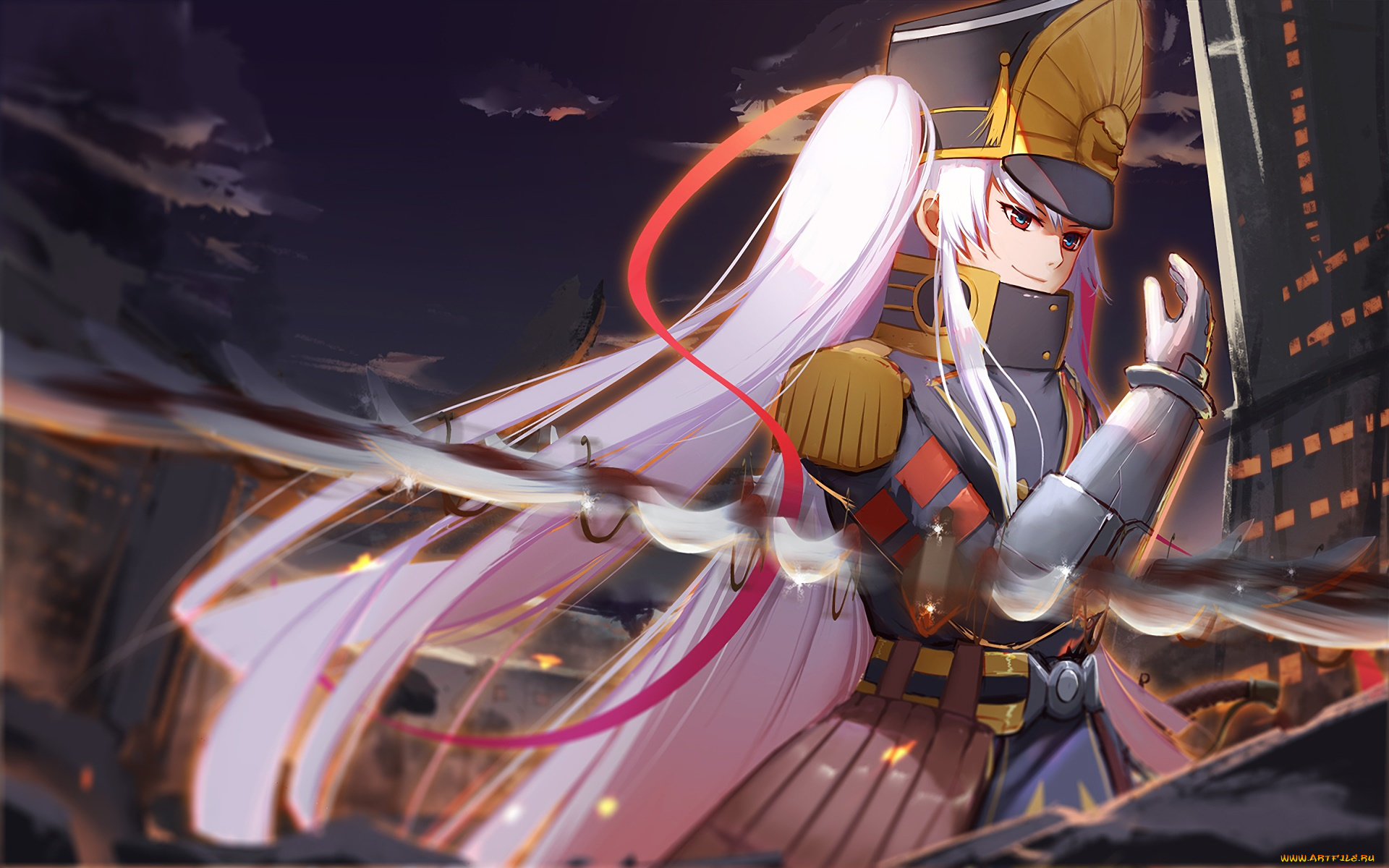 аниме, re, , creators, фон, девушка, взгляд