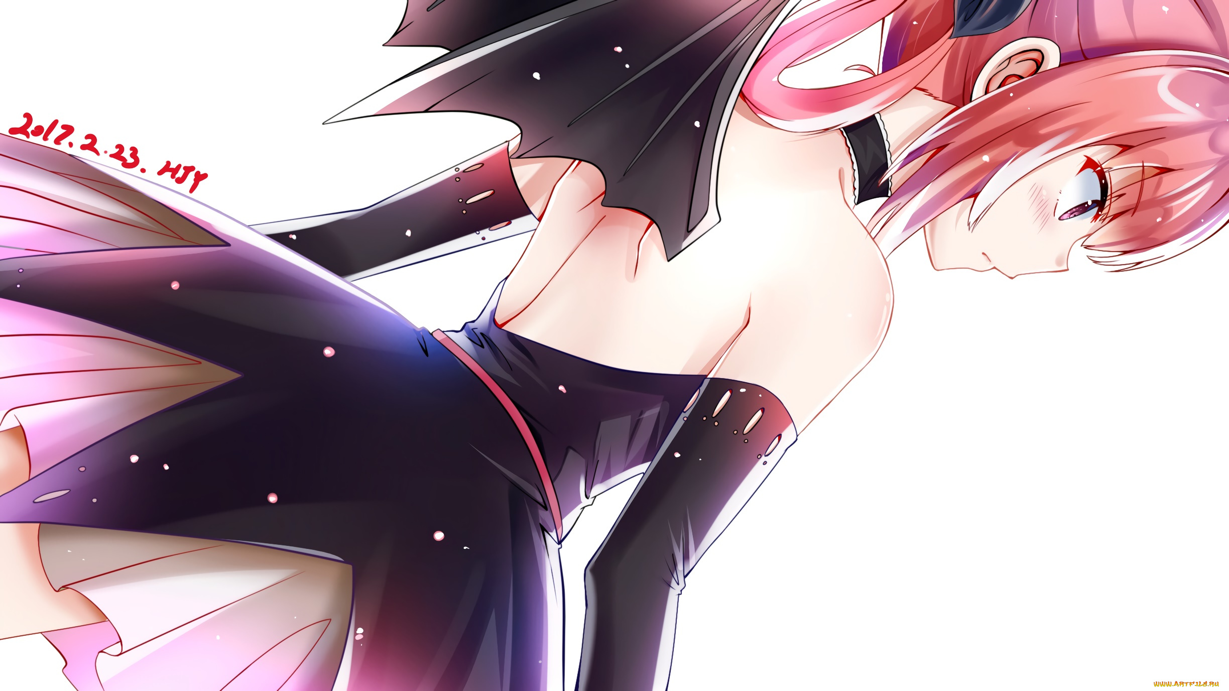 аниме, gabriel, dropout, фон, взгляд, девушка